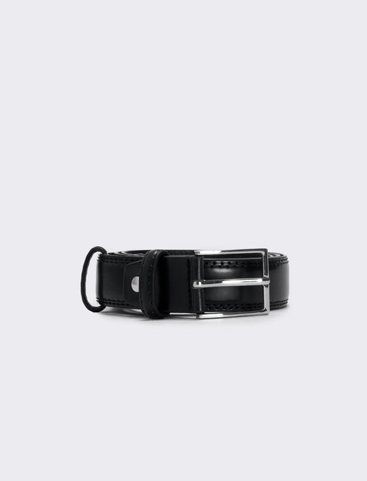 Cintura liscia classica 3,5 cm - Nero