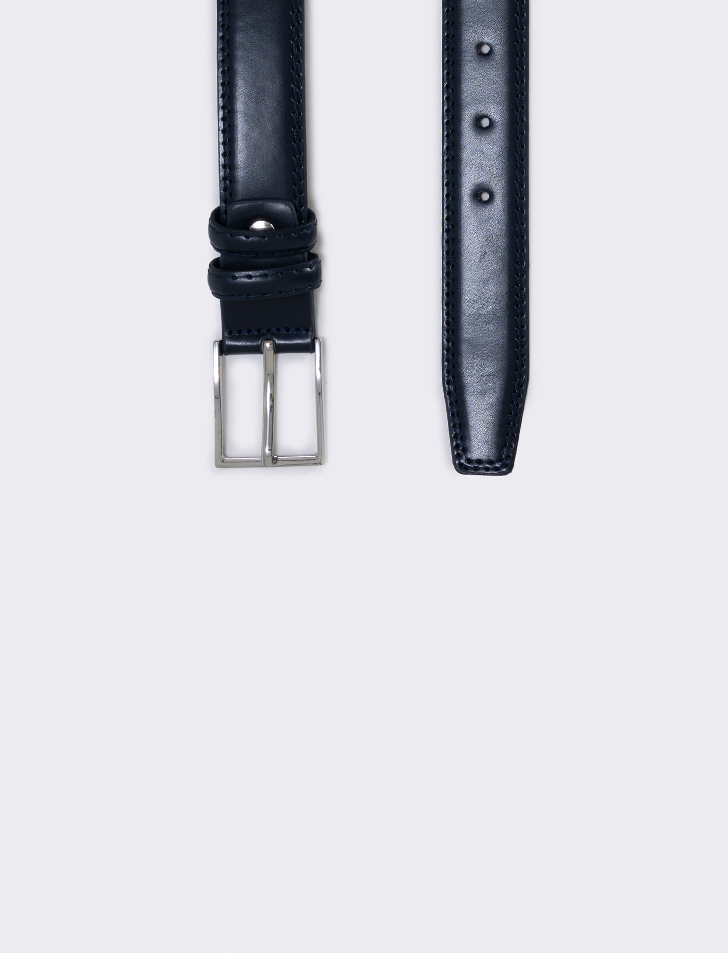Cintura liscia classica 3,5 cm - Blu