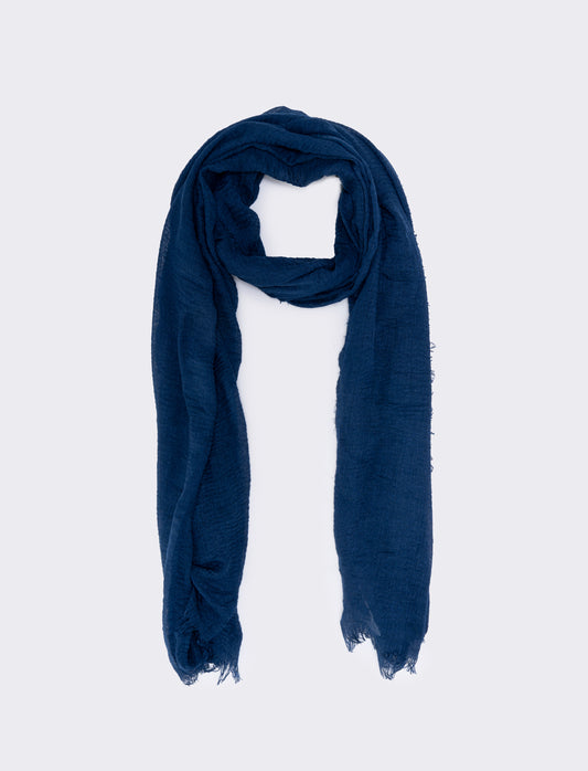 Foulard donna garzato eleganza e comfort - Blu