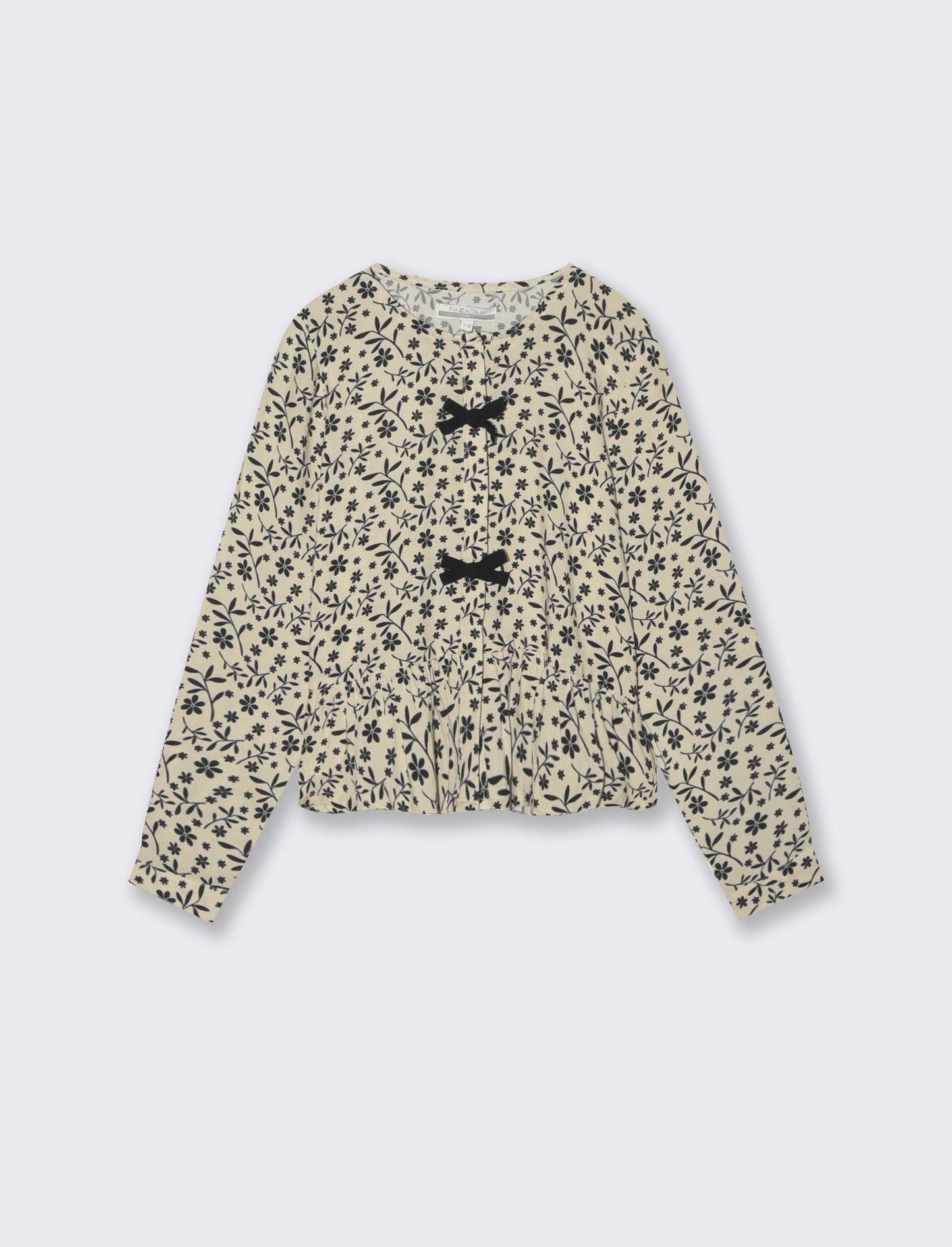 Camicia manica lunga bambina in viscosa - Fantasia