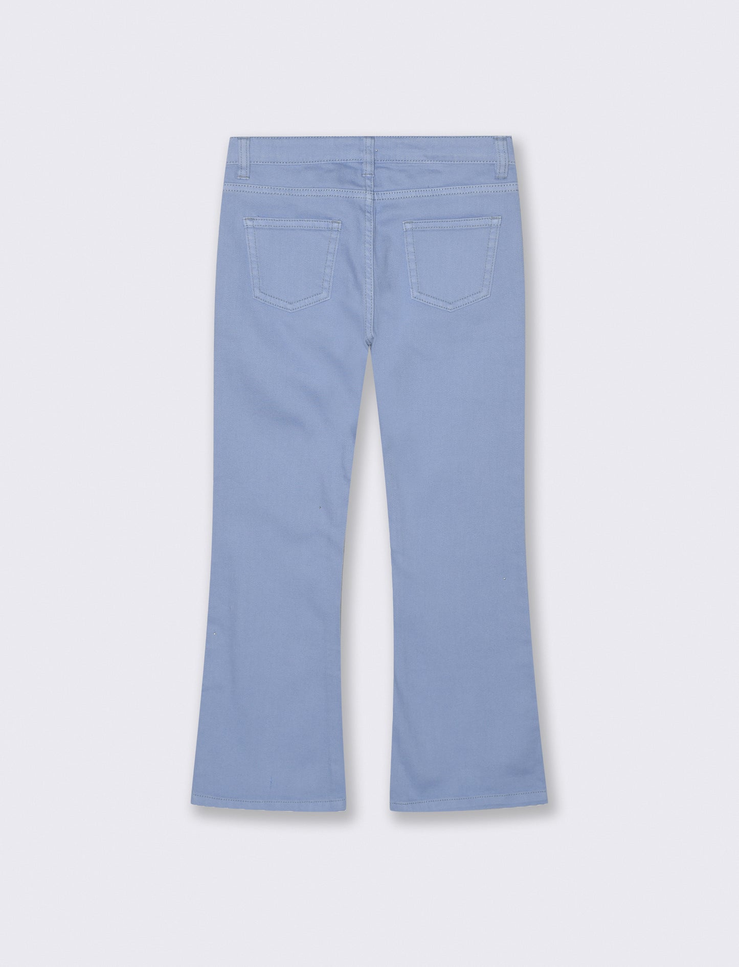 Pantalone flare in cotone per bambina - Azzurro
