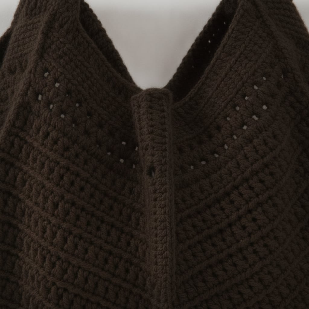 Borsa donna sacca crochet grande - Moro
