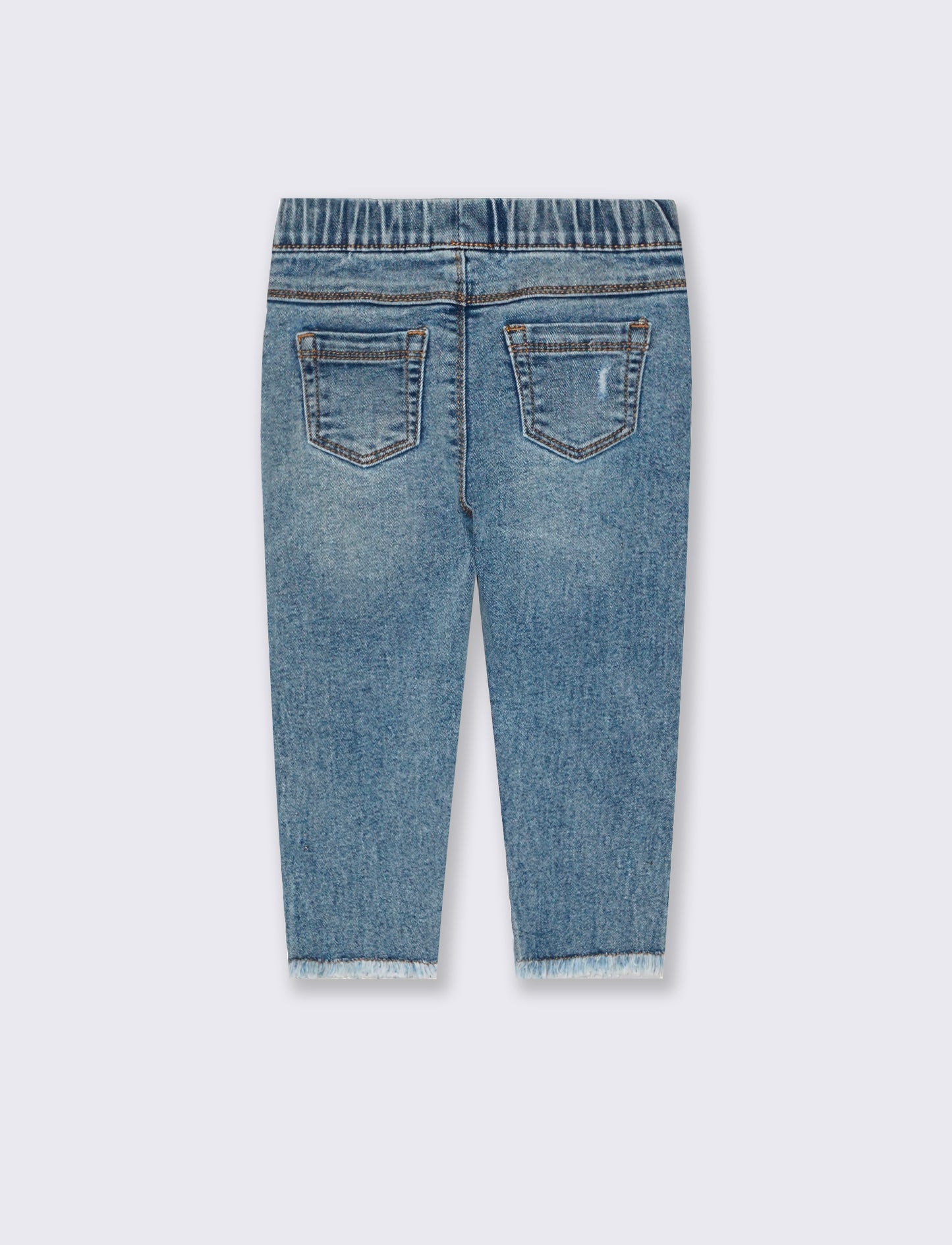 Skinny jeans with elastic and distressing - Blue