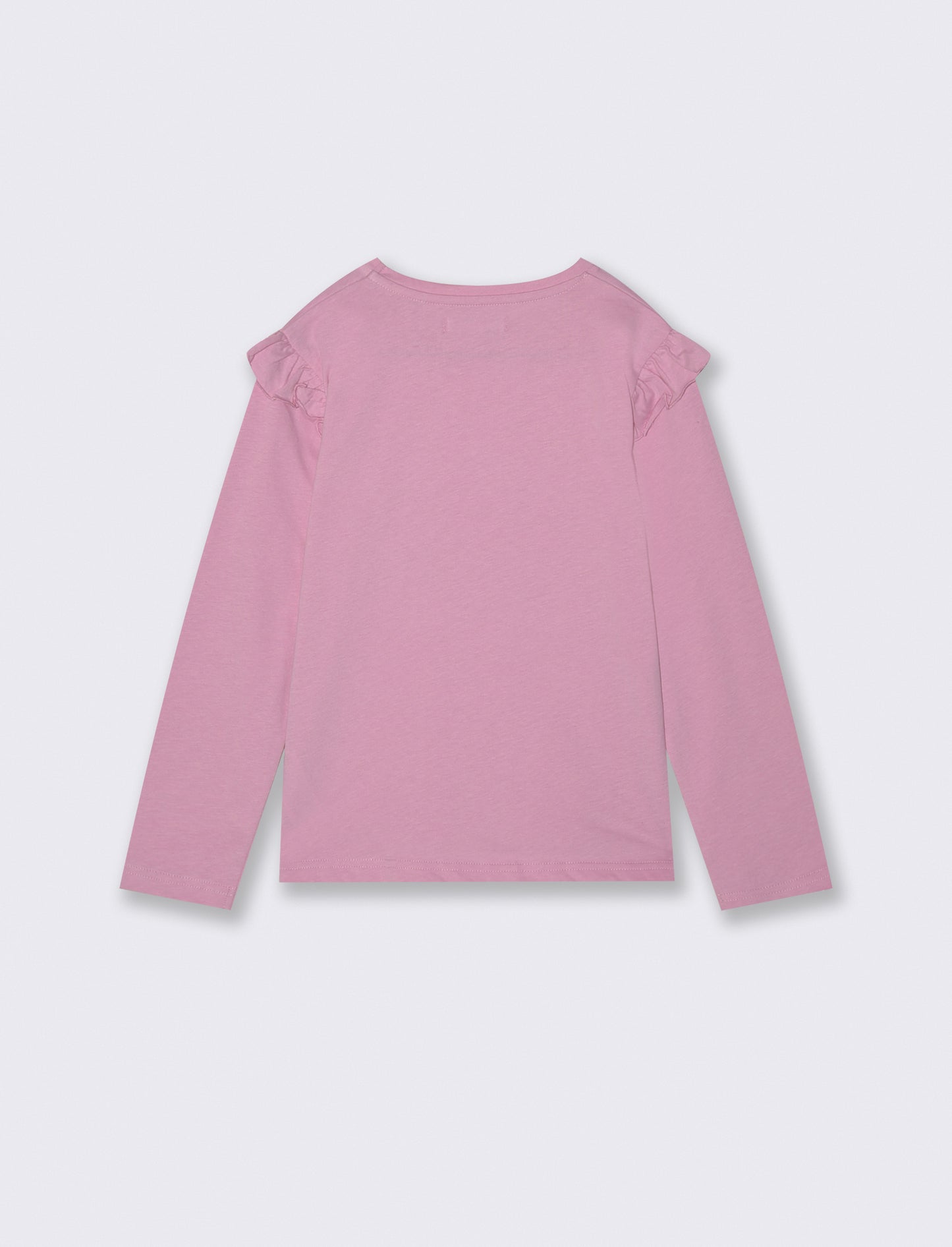 T-shirt manica lunga con rouches bambina - Rosa candy