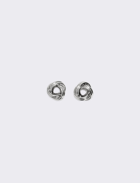 Orecchini Lobo con Nodo Marinaro - Grigio