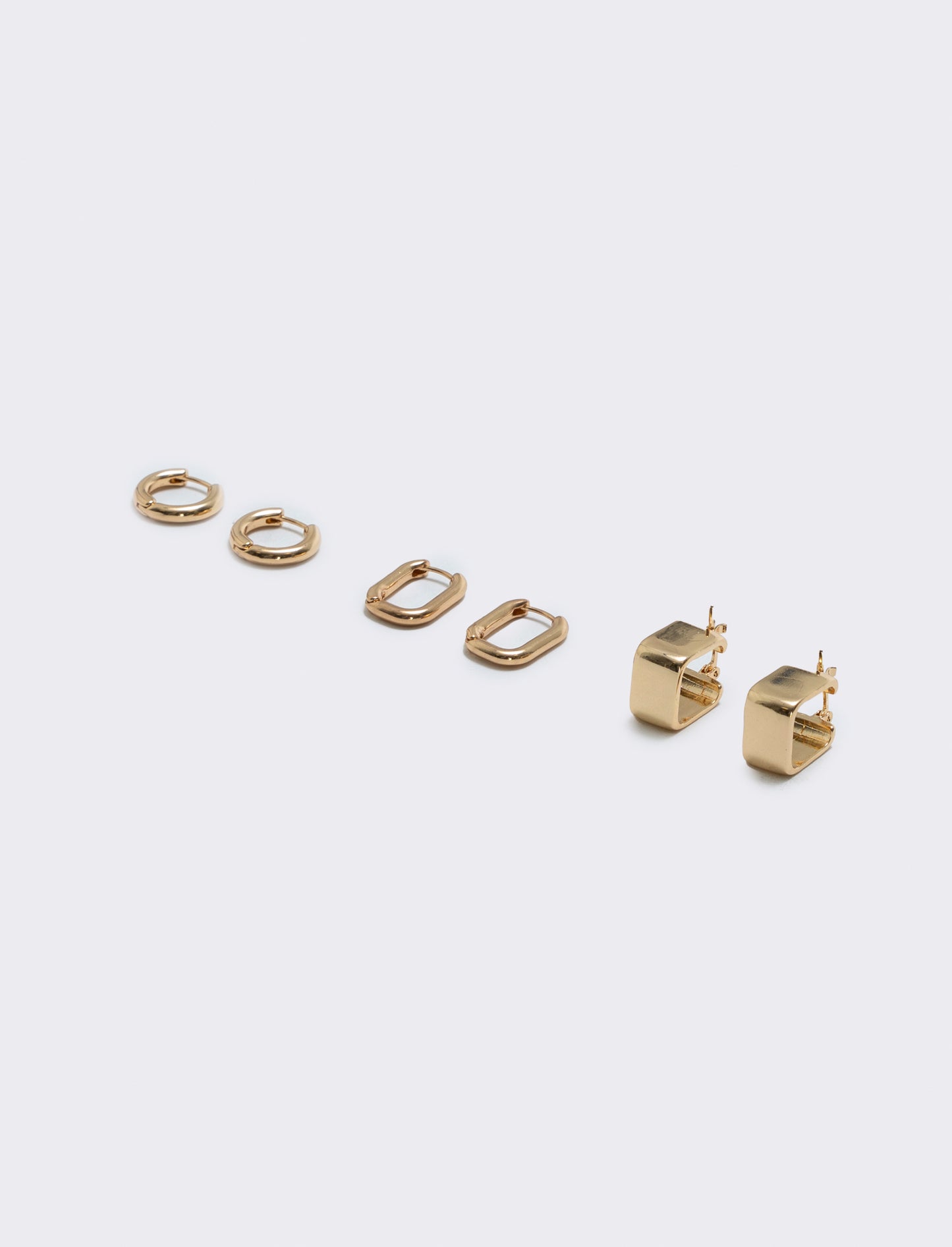 Hoop Earrings: 3 Elegant Pairs - Gold