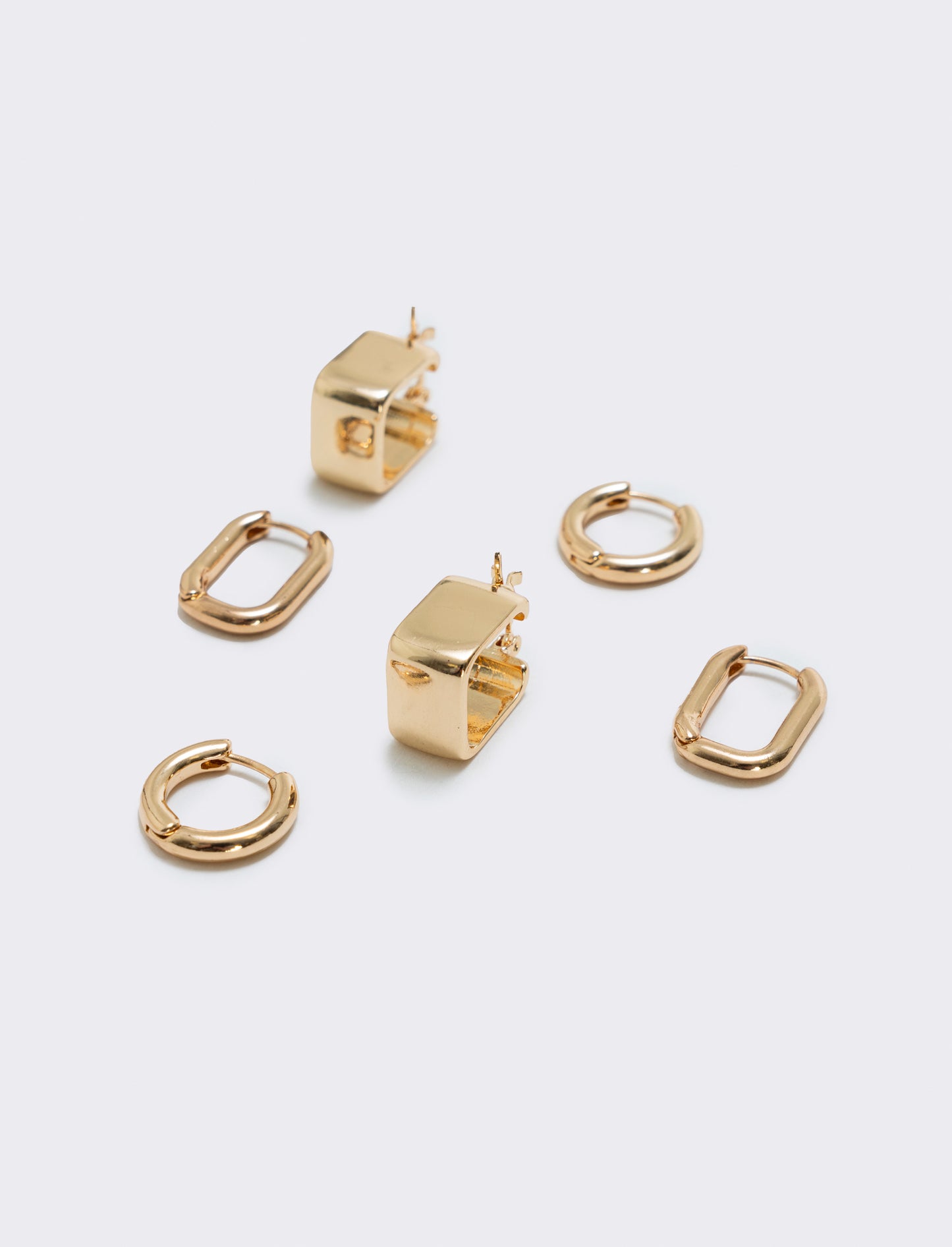 Hoop Earrings: 3 Elegant Pairs - Gold