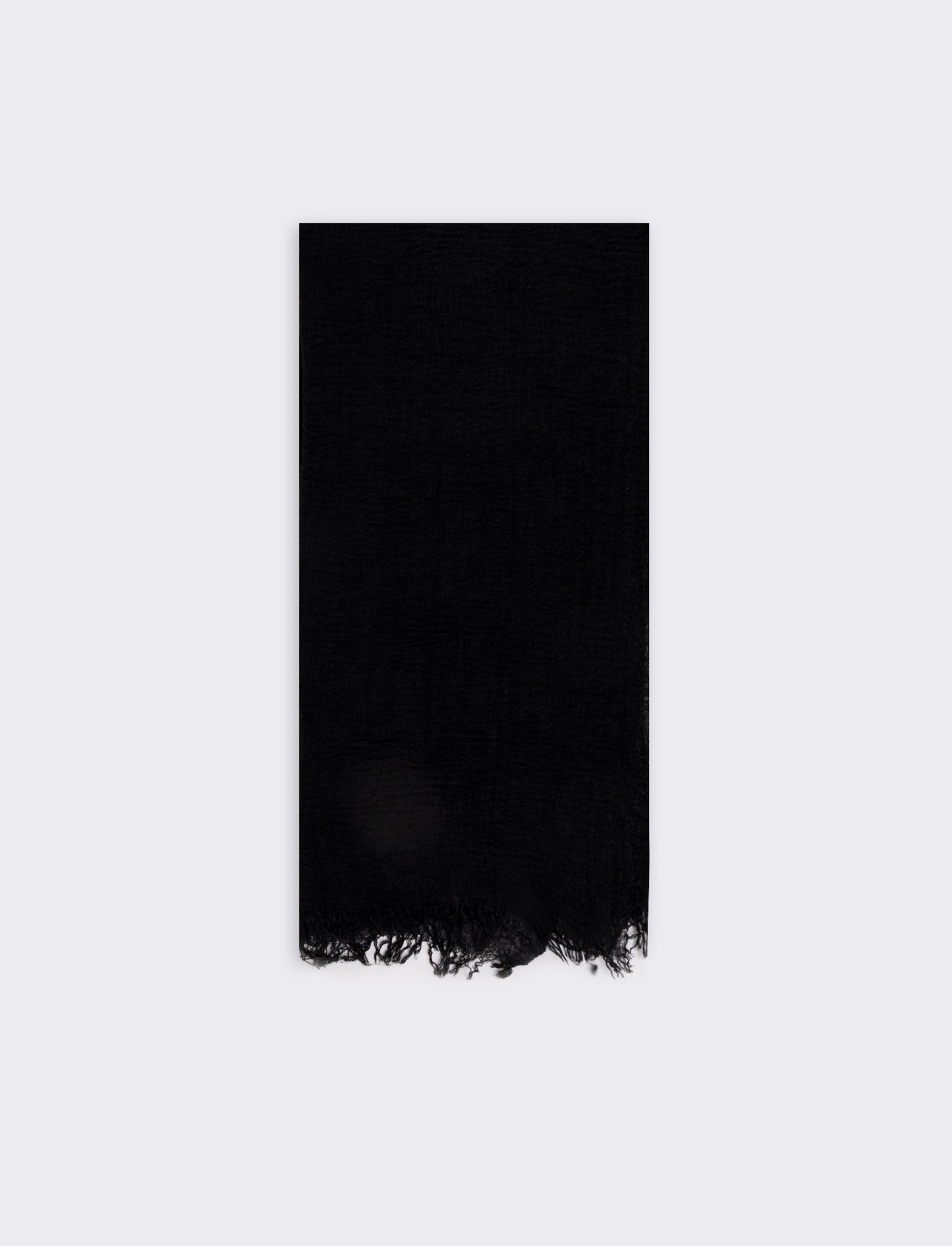 Foulard unito con frange eleganti - Nero