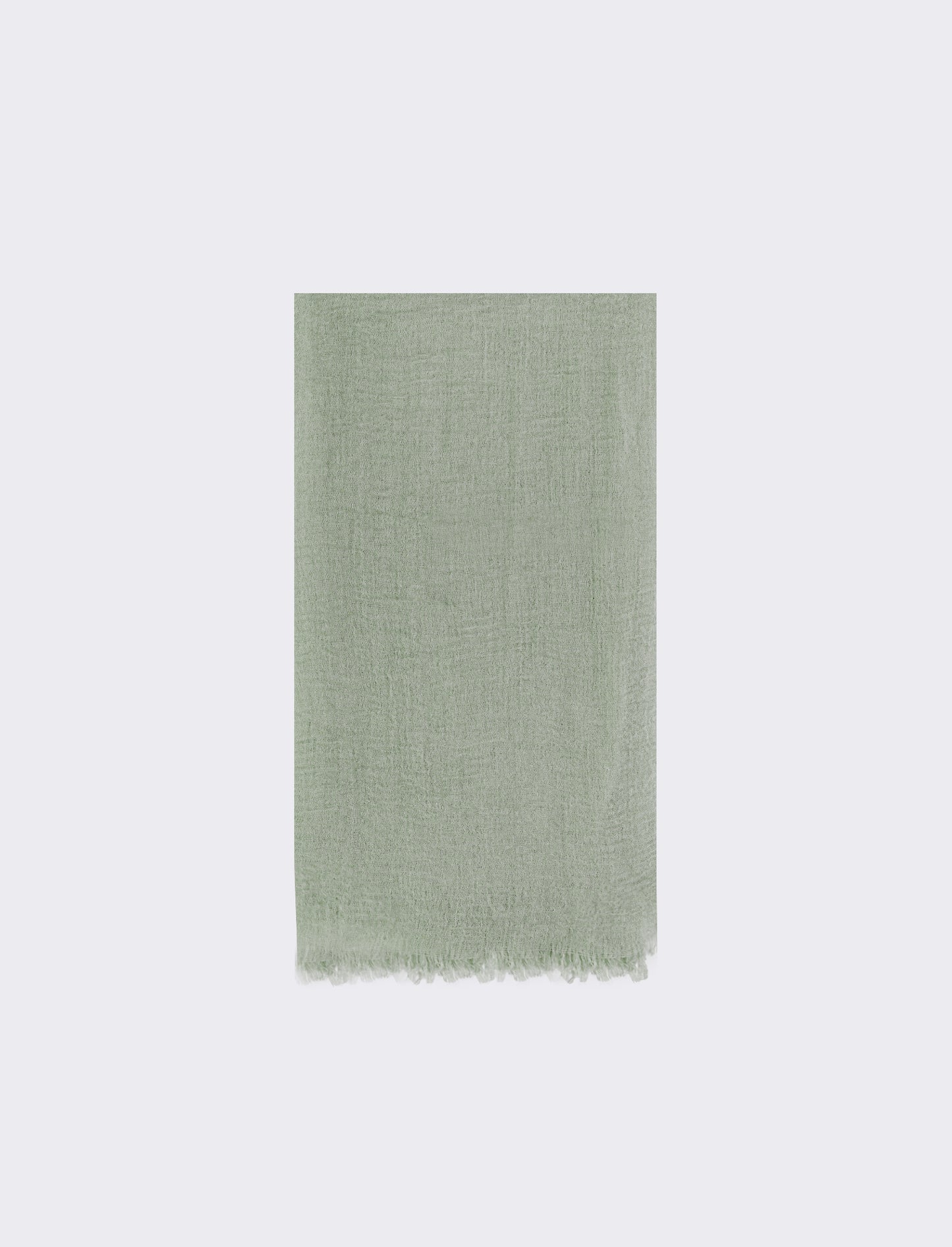 Solid scarf with elegant fringes - Green