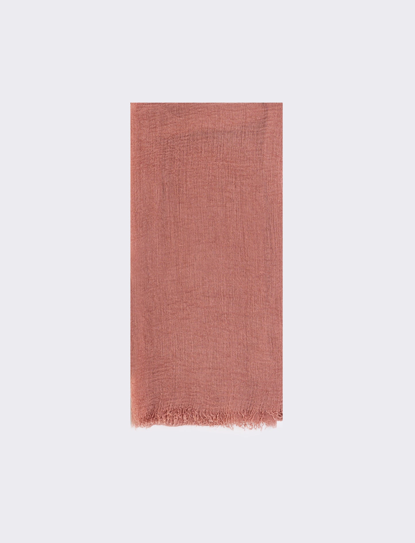 Solid scarf with elegant fringes - Pink