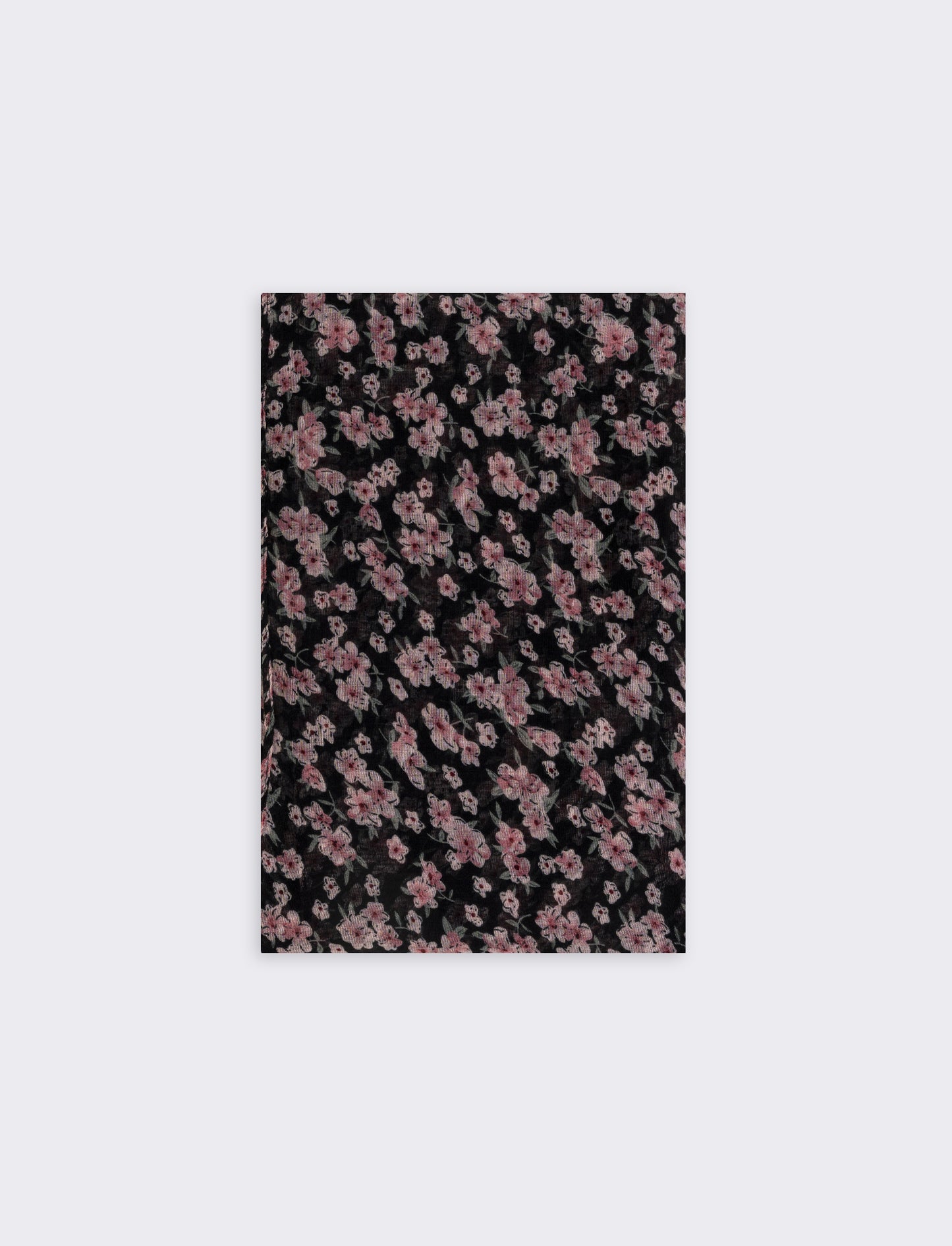 Foulard basic con stampa floreale - Nero