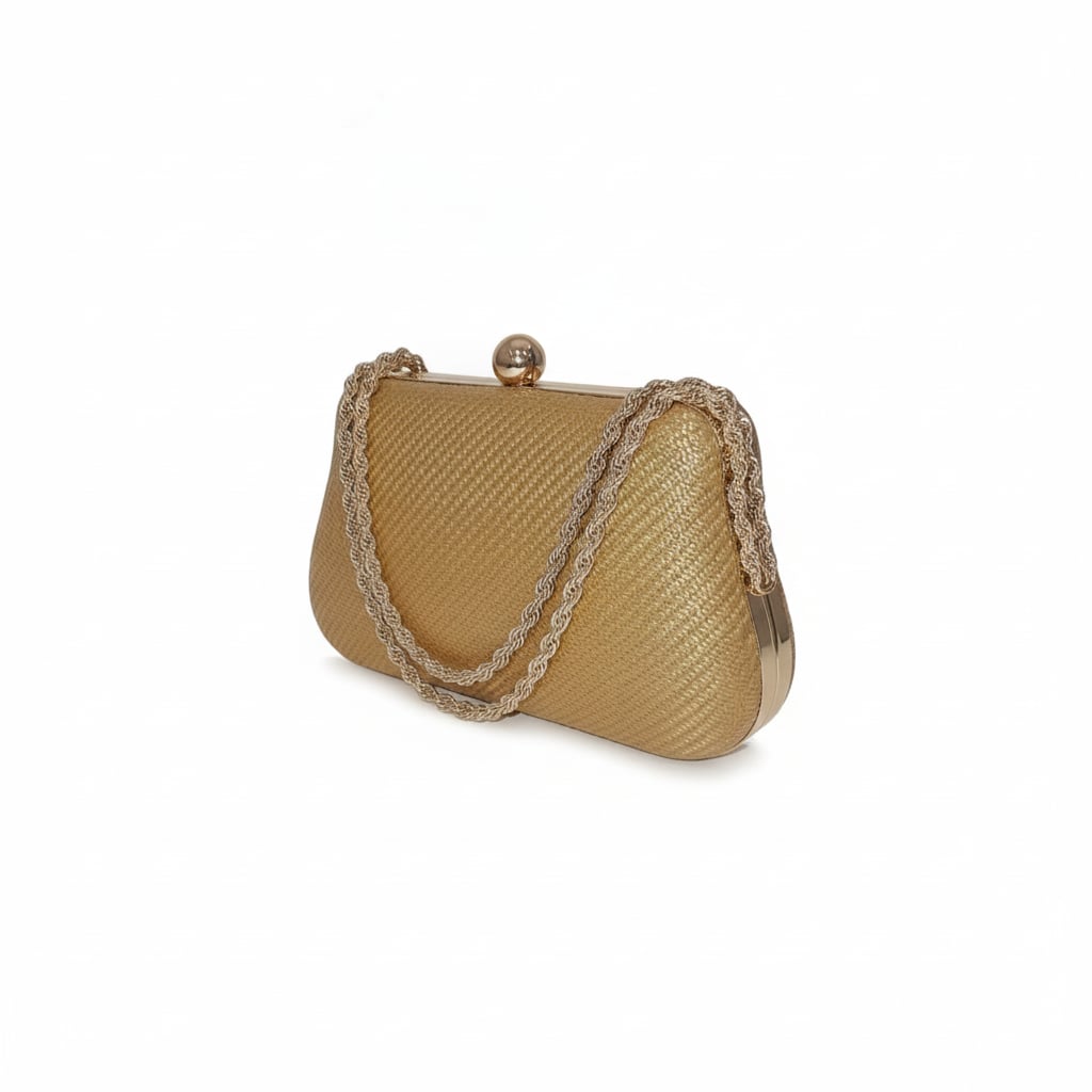Borsetta donna rigida a spalla in carta - Beige