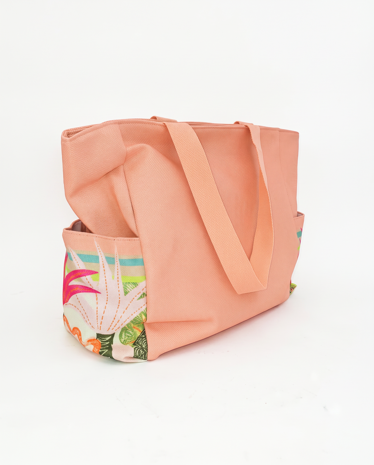 Borsa donna mare tessuto stampato - Rosa