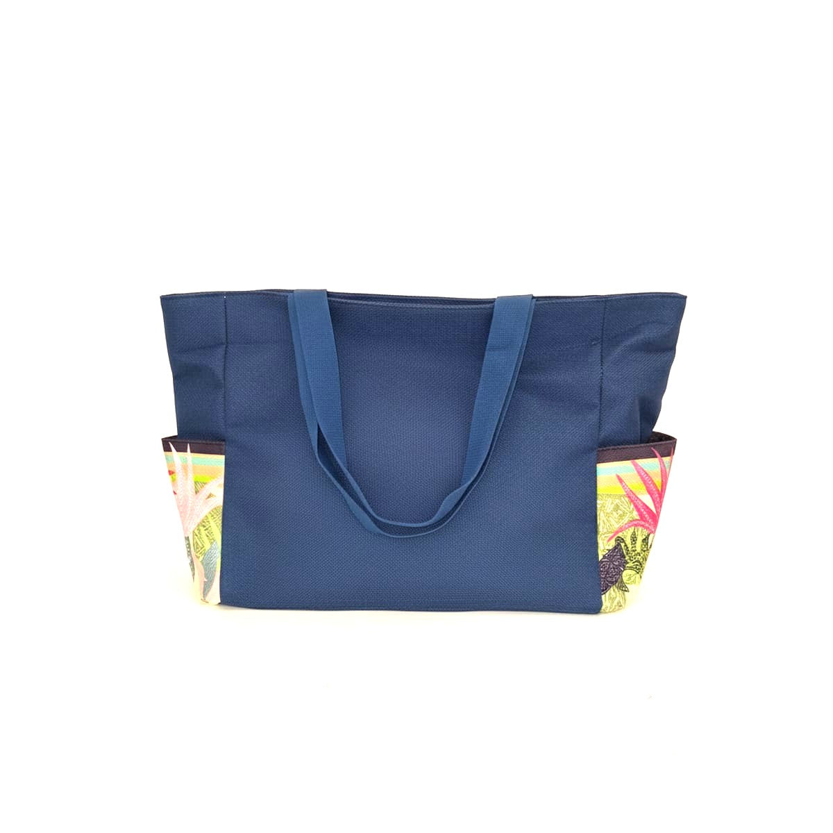 Borsa donna mare tessuto stampato - Blu