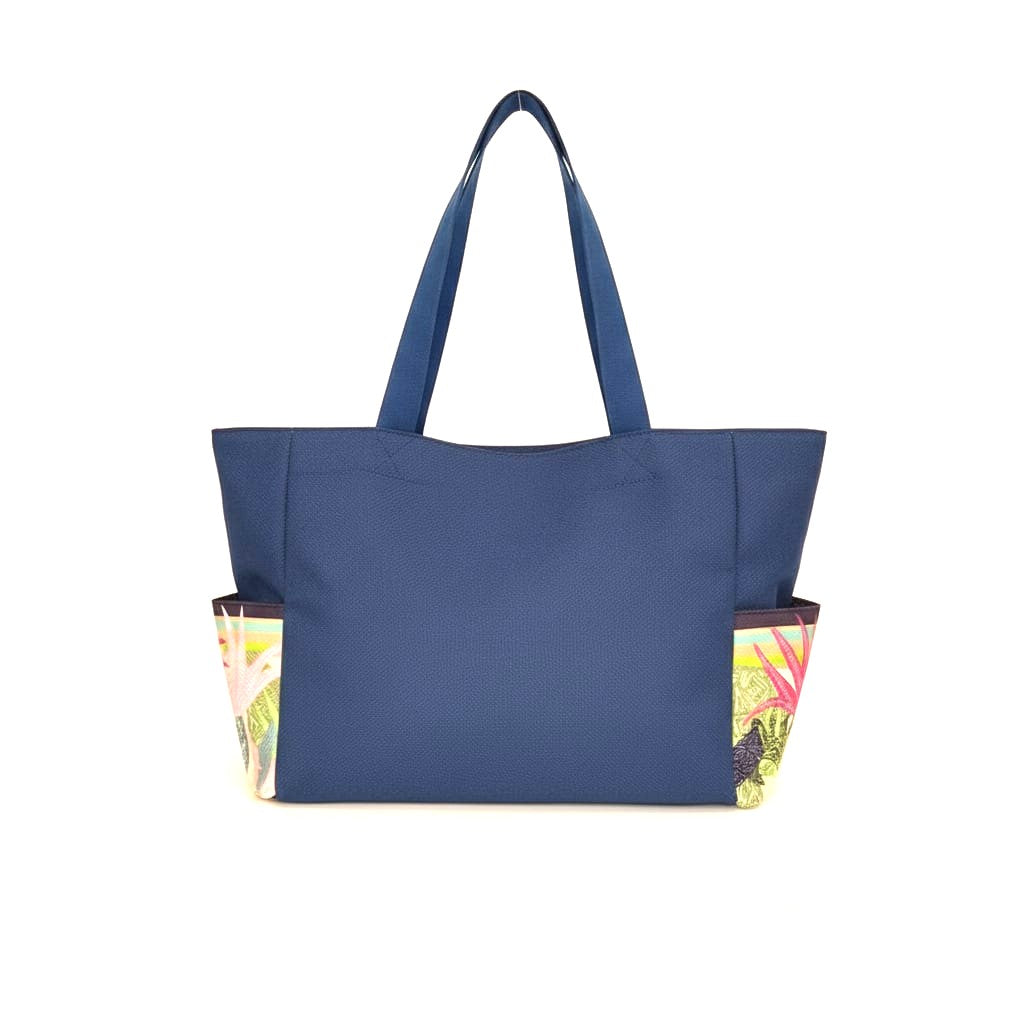 Borsa donna mare tessuto stampato - Blu