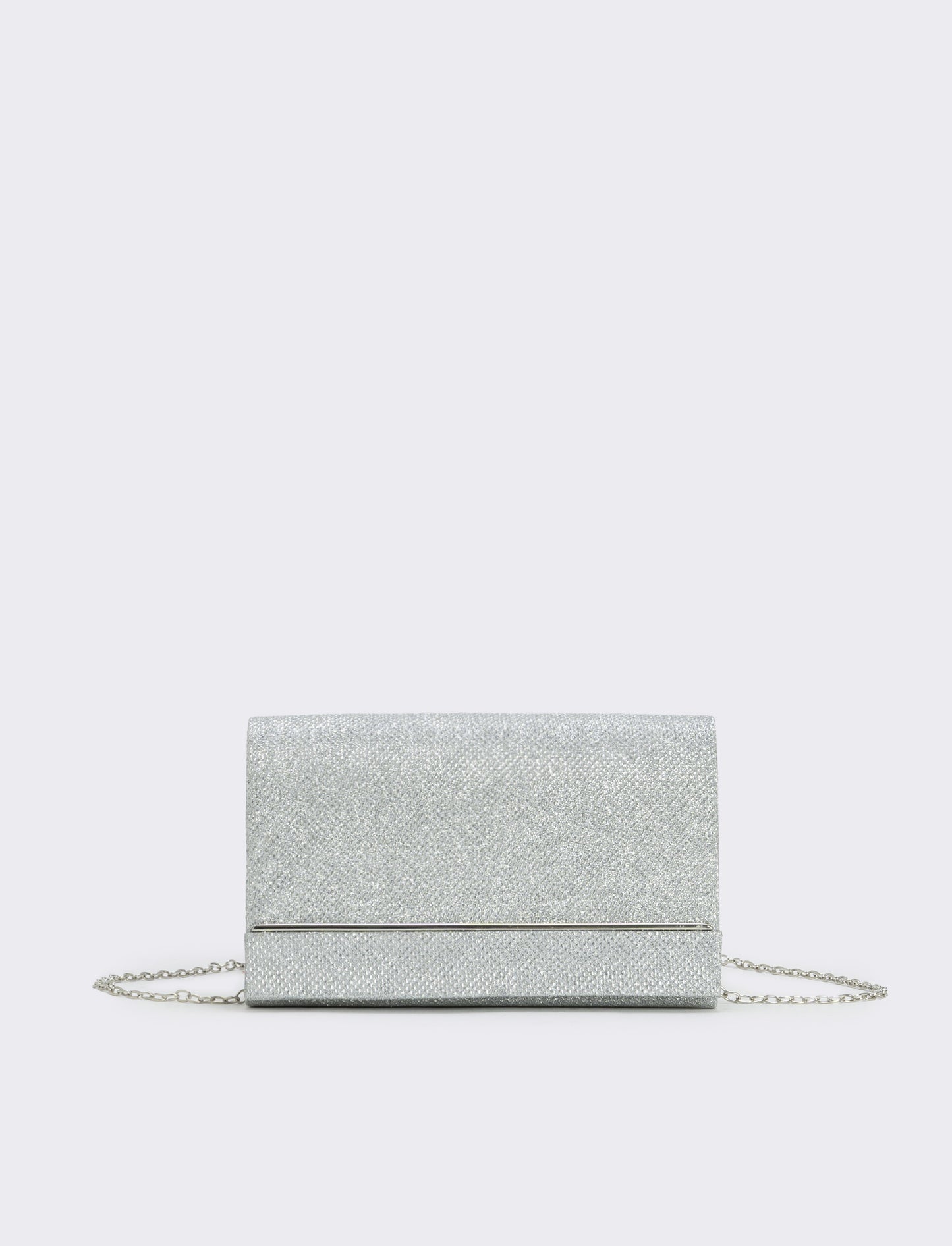 Borsa pochette in lurex - Argento