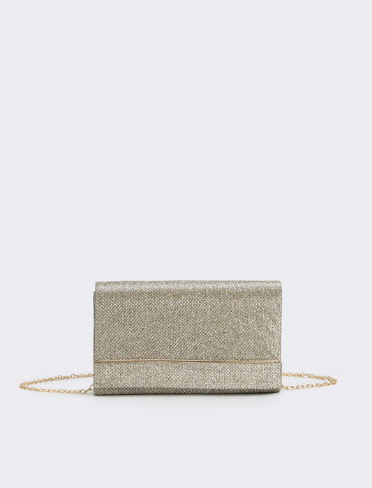 Borsa pochette in lurex - Oro