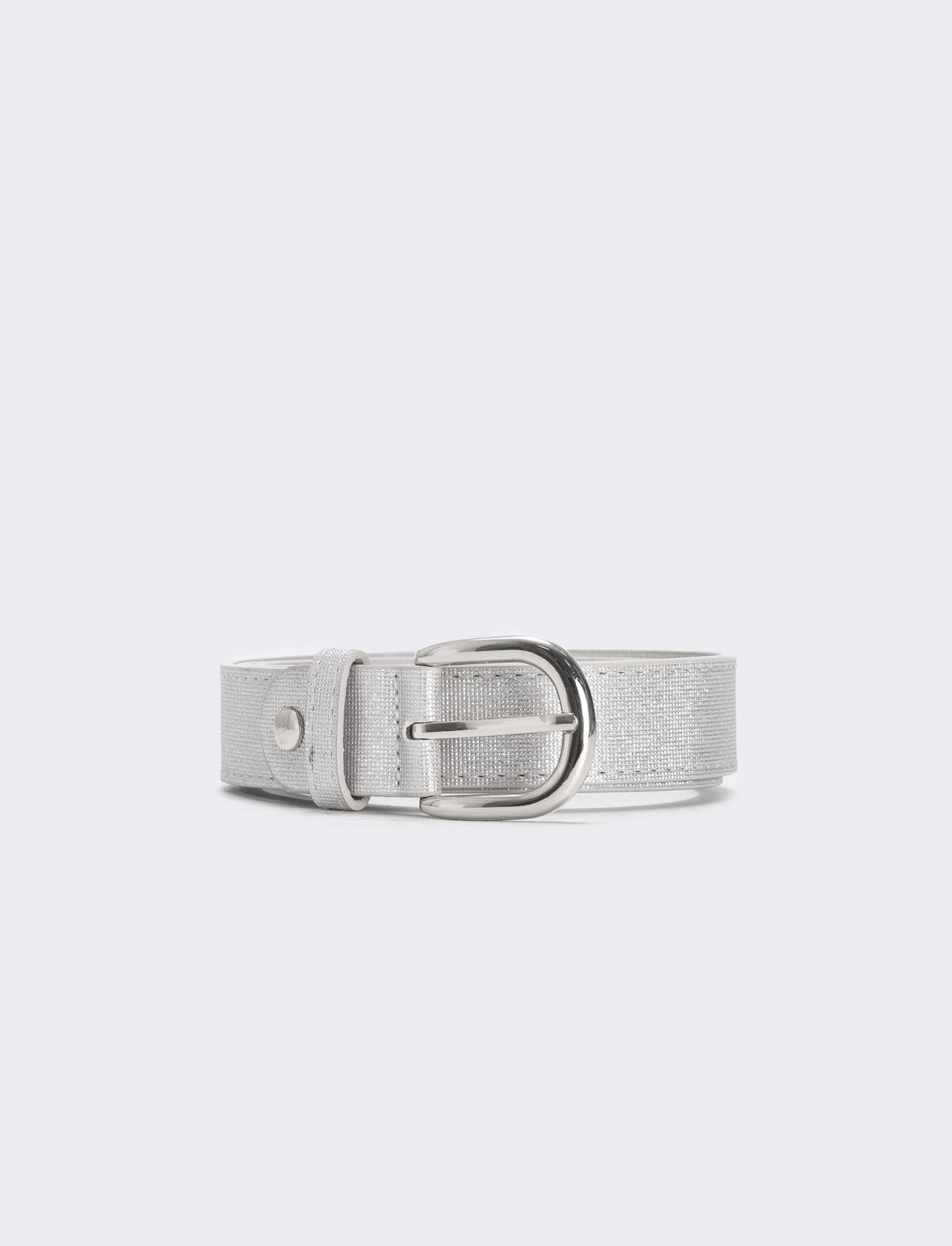 Basic lurex belt 2.5 cm - Silver