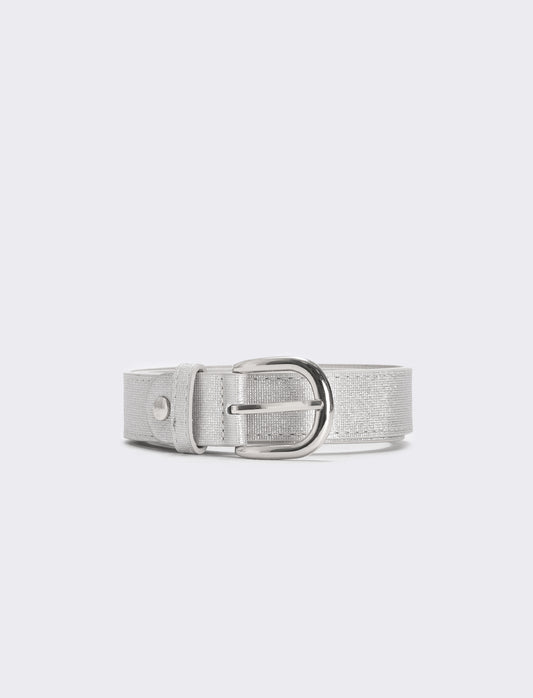 Basic lurex belt 2.5 cm - Silver