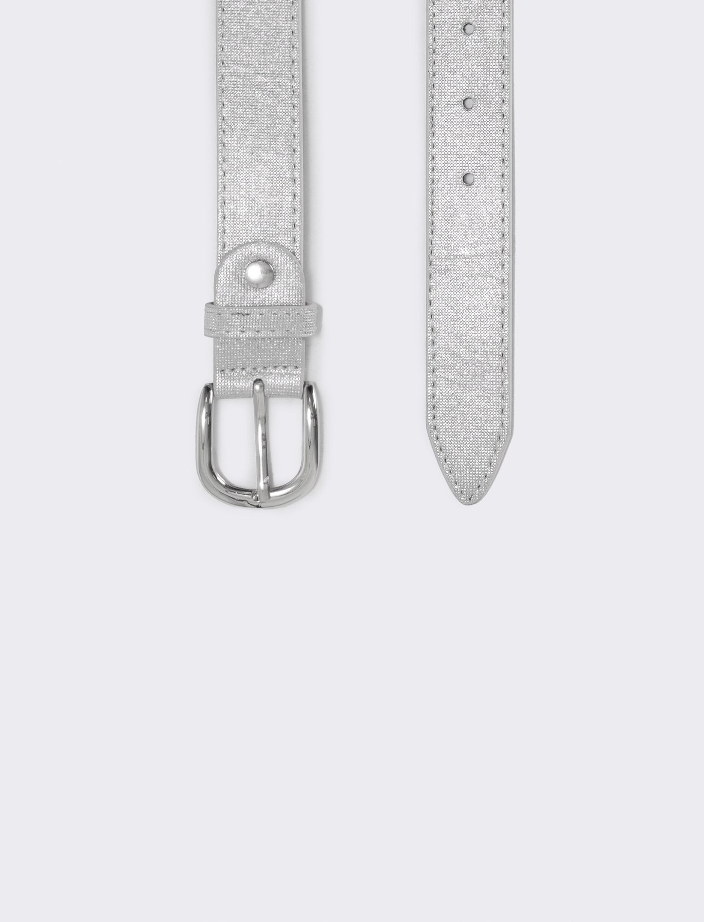 Basic lurex belt 2.5 cm - Silver
