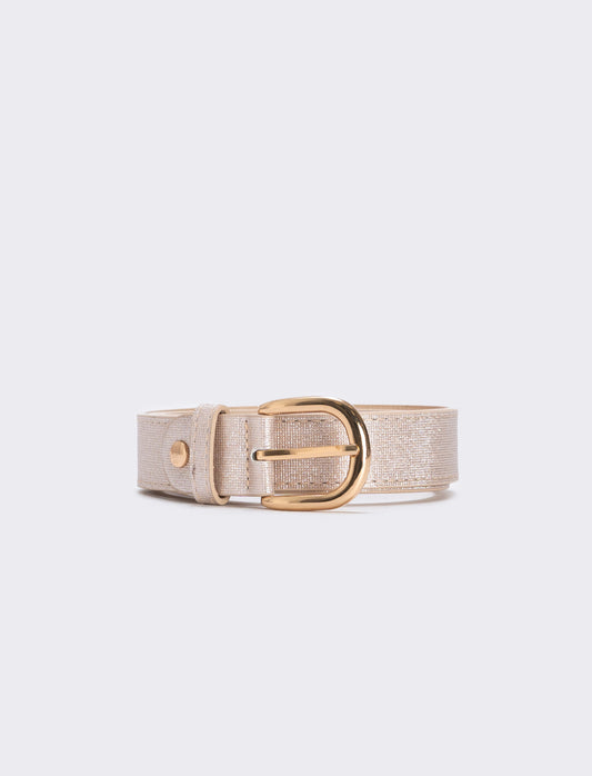 Basic lurex belt 2.5 cm - Gold