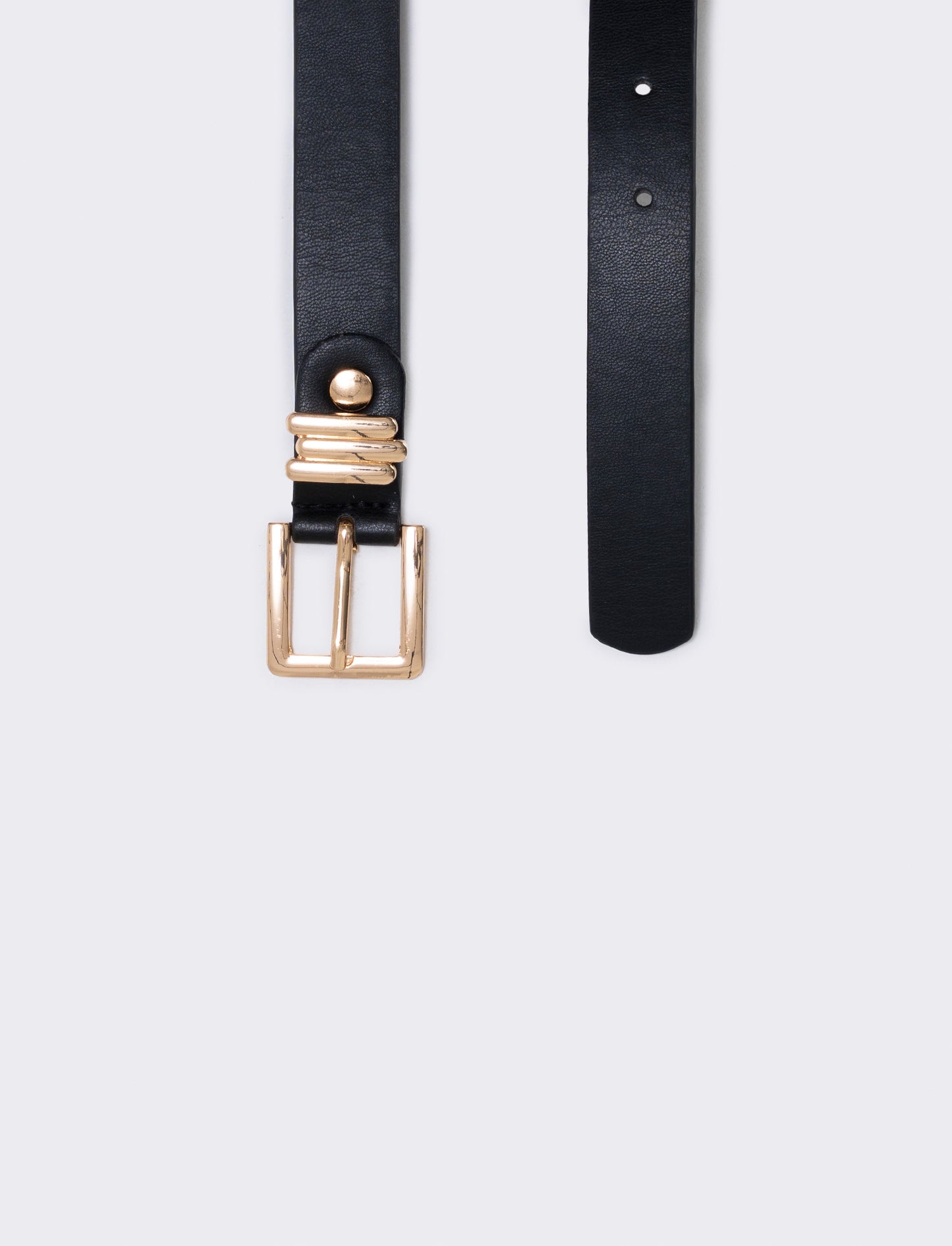 Metal belt 3 loops 2.5 cm - Black