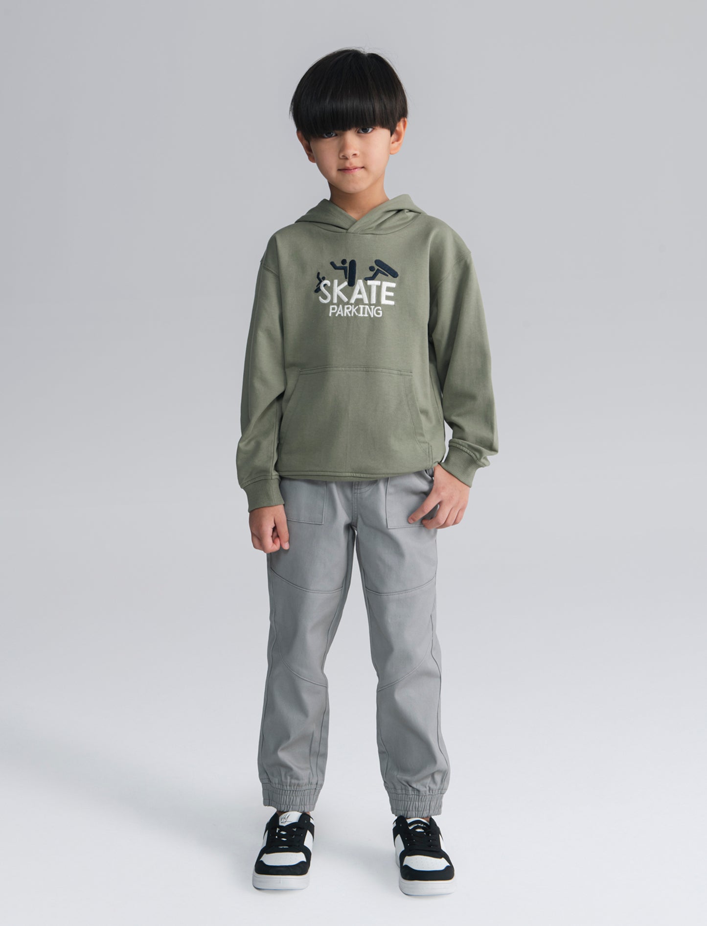 Pantaloni Jogger in Cotone Elastico - Grigio