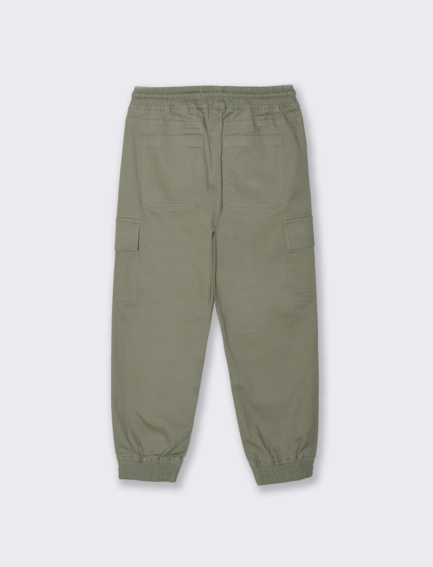 Jogger cargo in cotone con tasconi - Verde salvia