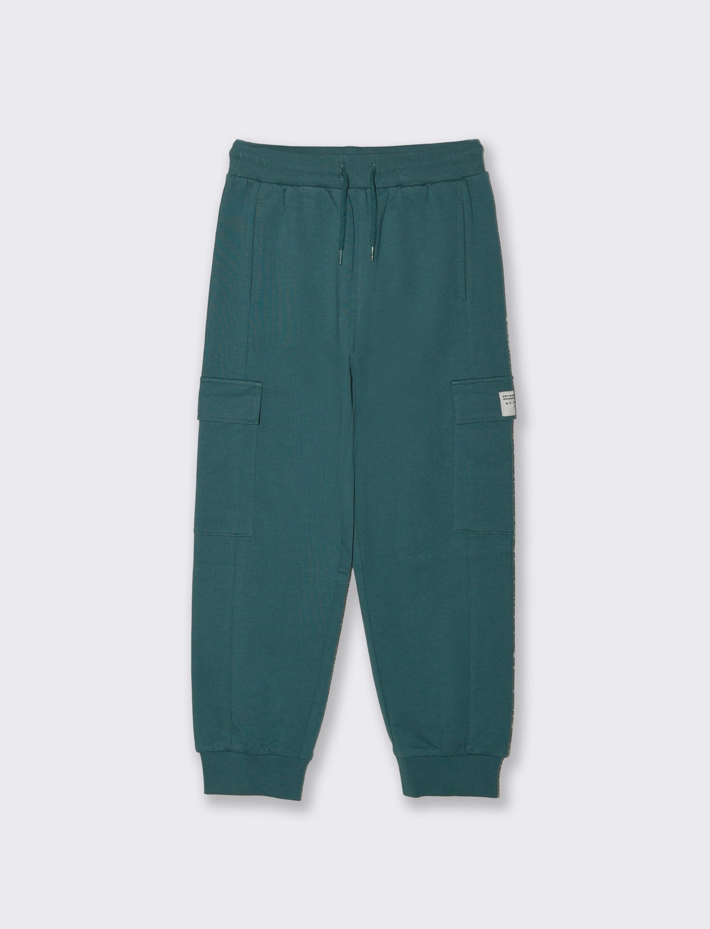 Cotton joggers with pockets and drawstring - Green