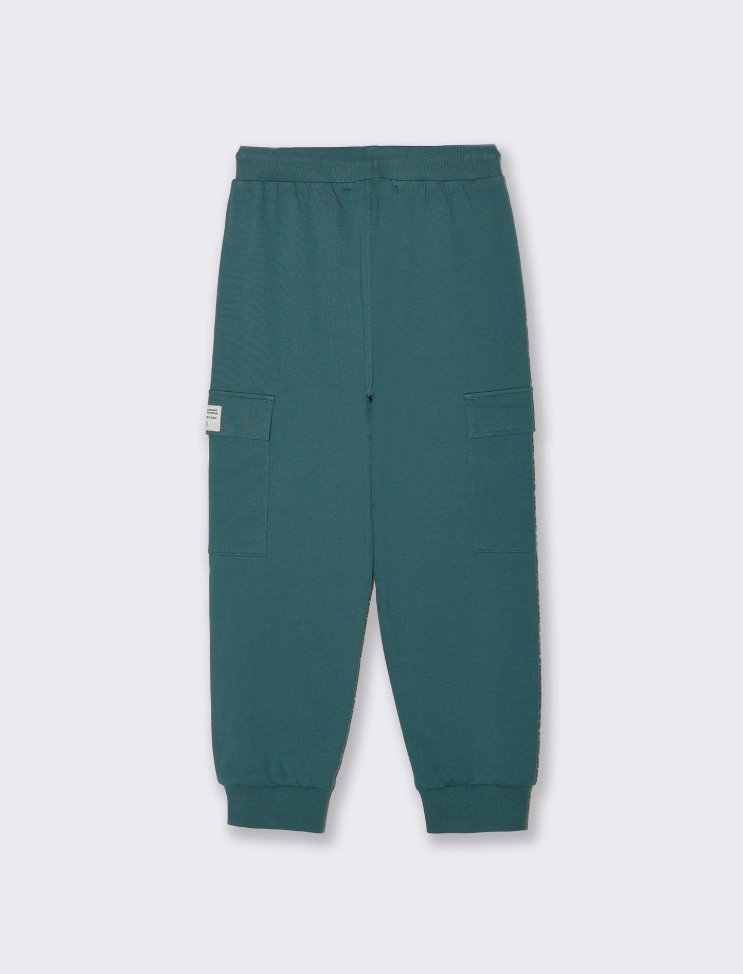 Cotton joggers with pockets and drawstring - Green