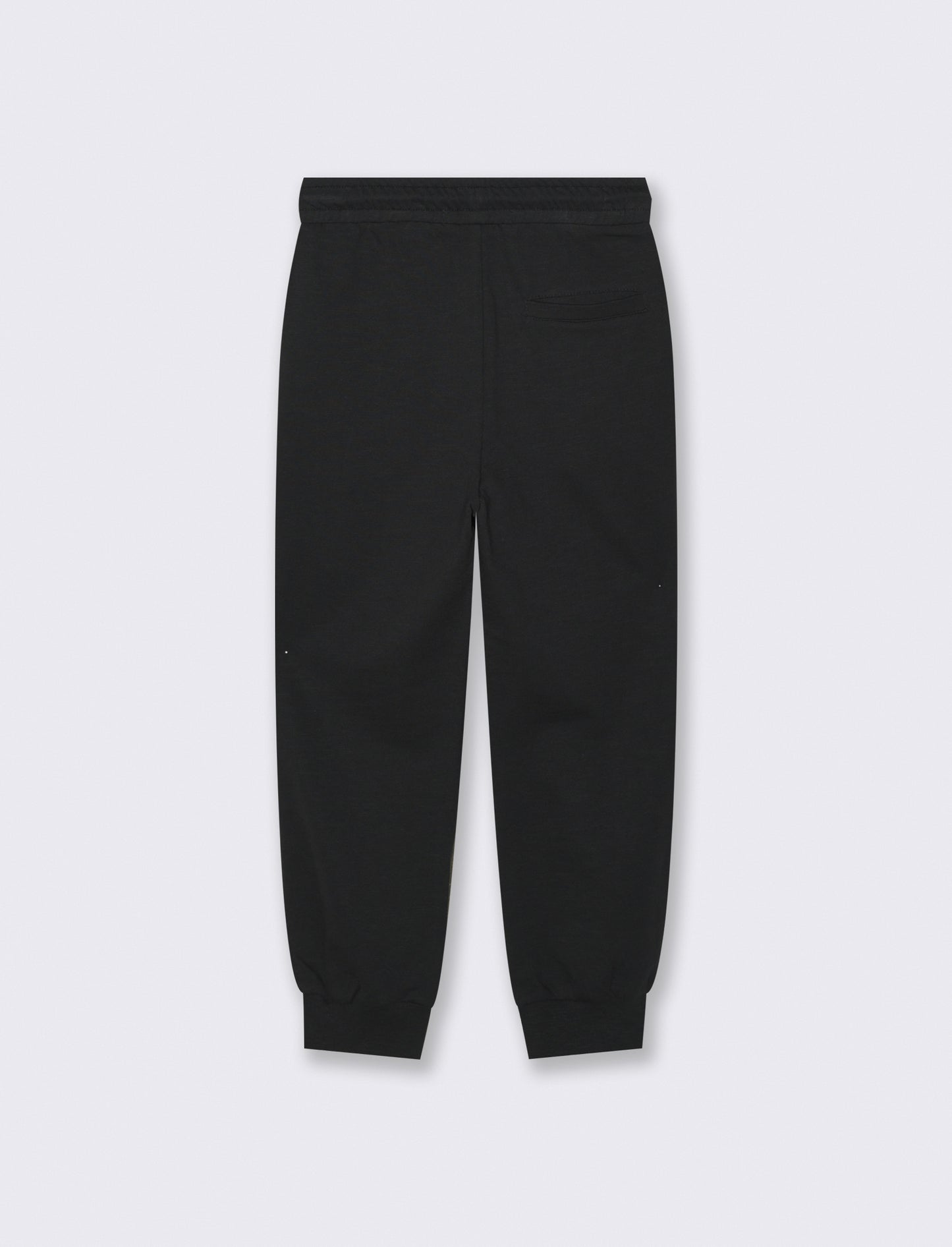 Flame-printed joggers with side cuts - Black