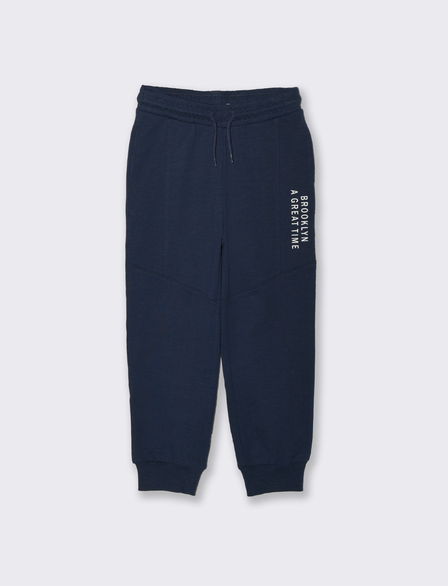 Flame-printed joggers with side cuts - Beige