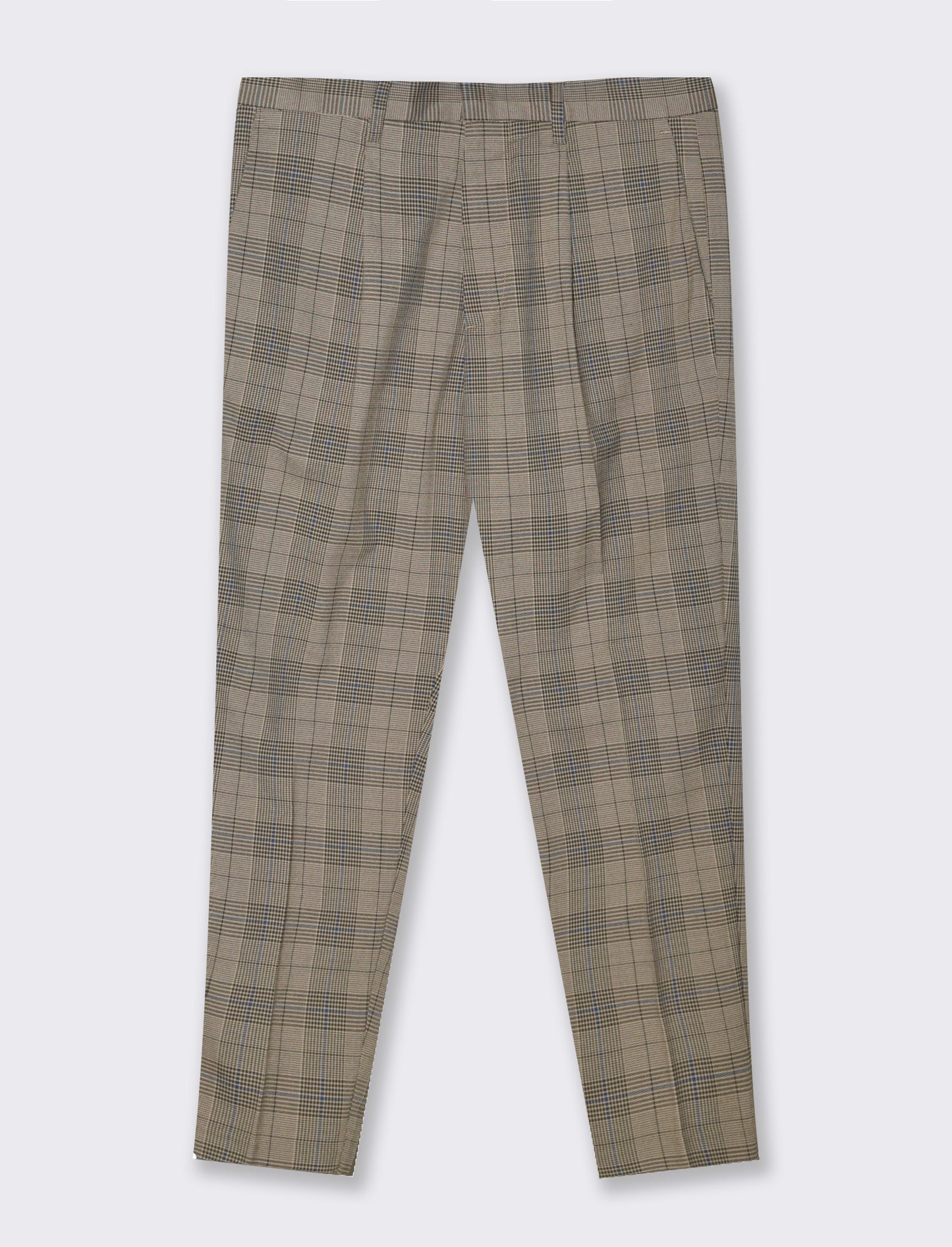 Pantaloni chino fantasia principe di galles - Cammello