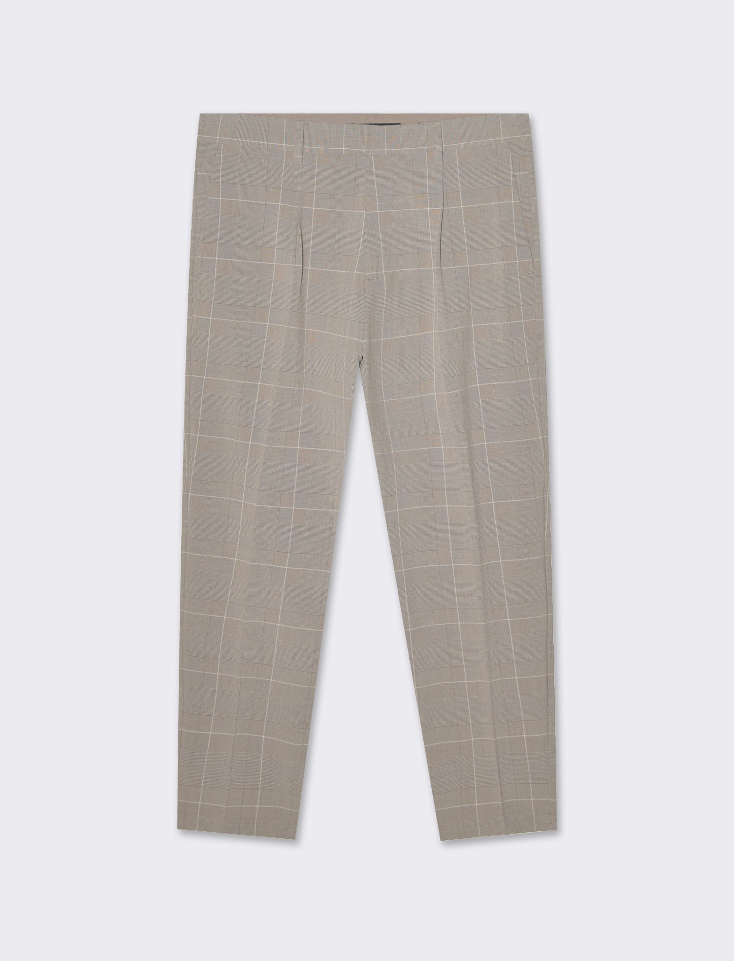 Pantaloni chino micro fantasia regular fit - Beige