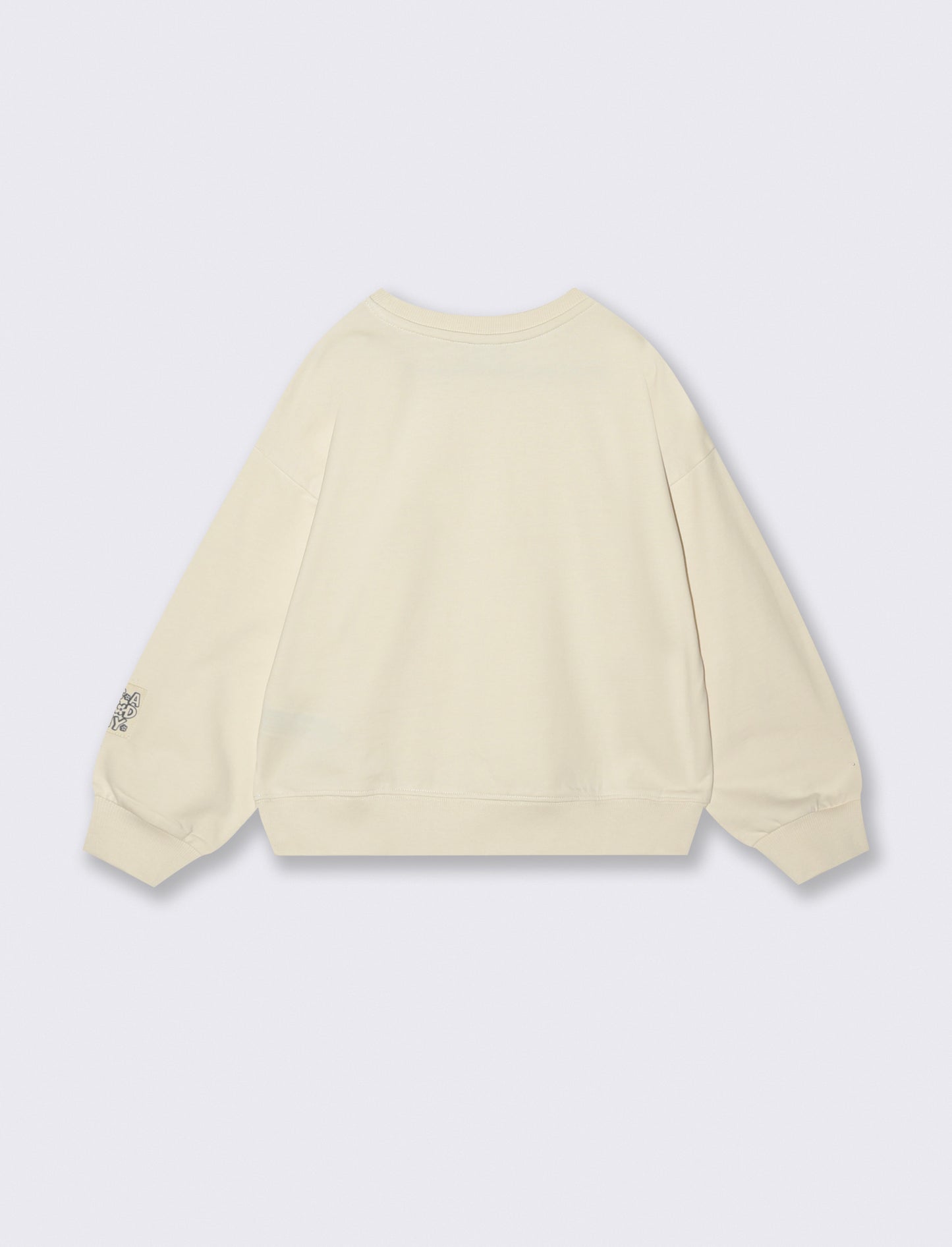 Felpa girocollo regular per bambina - Crema