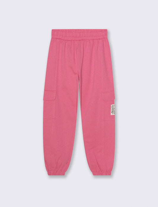 Girls' Sweatpants with Pockets - Pink