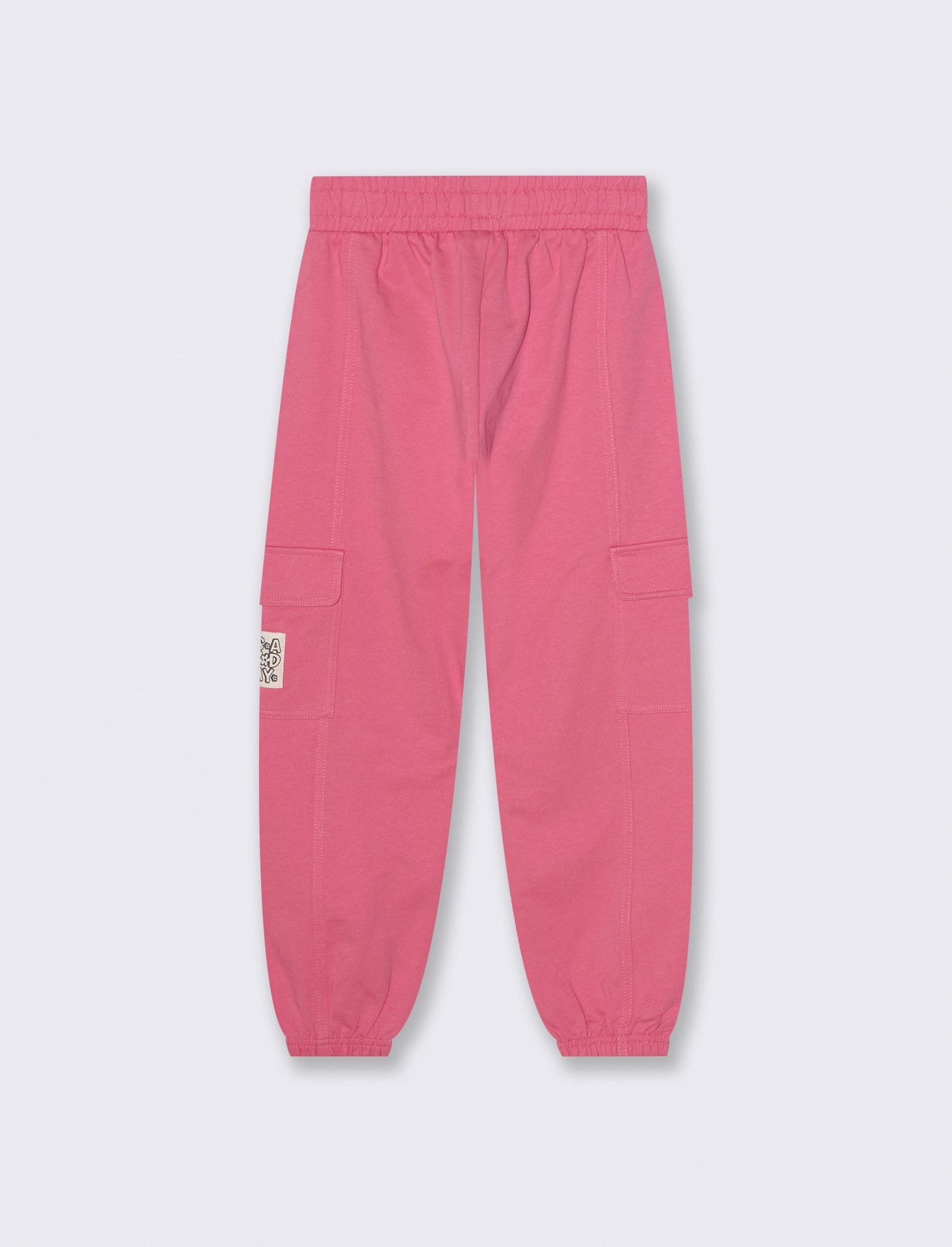 Pantalone in felpa da bambina con tasconi - Rosa big bubble