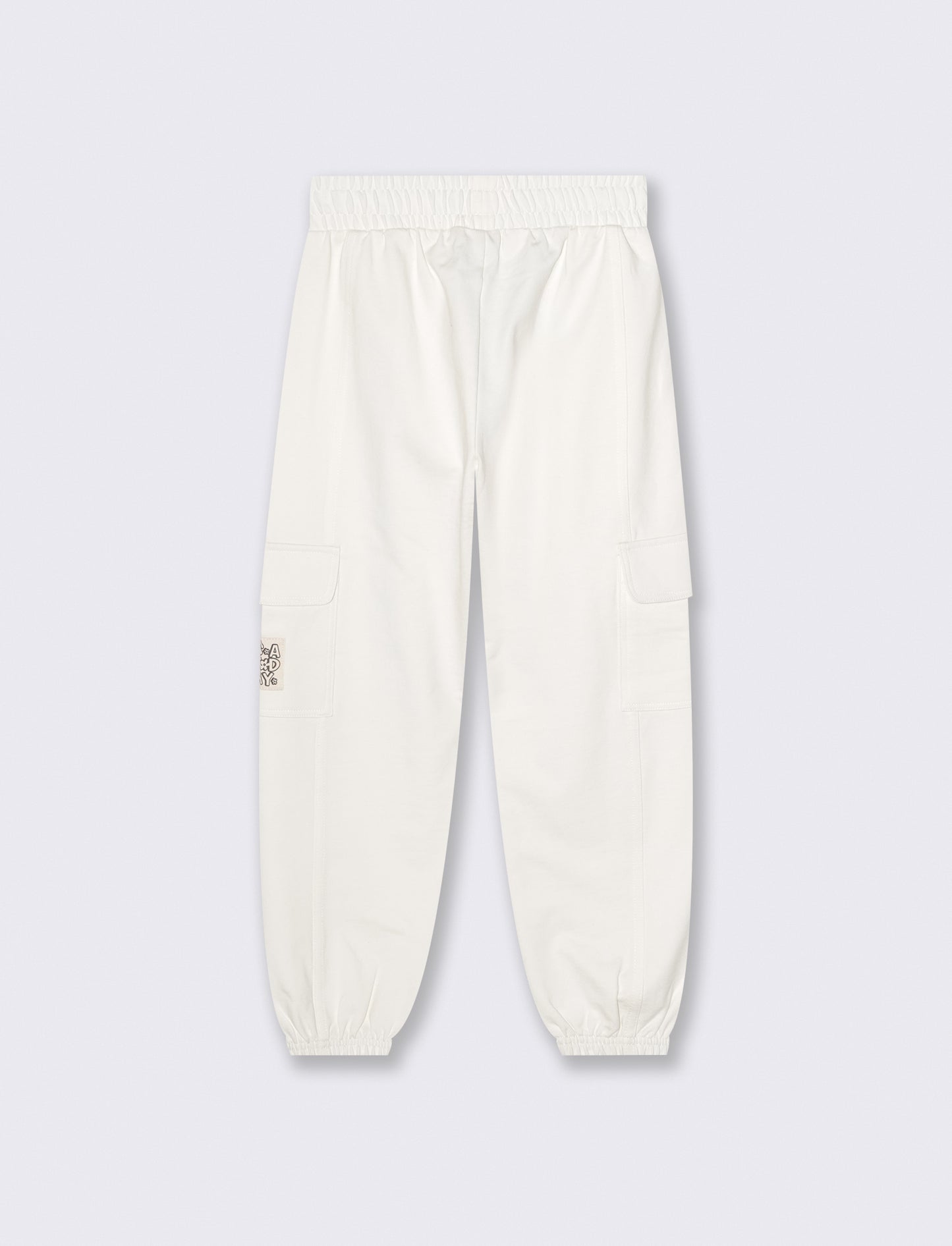 Pantalone in felpa da bambina con tasconi - Crema