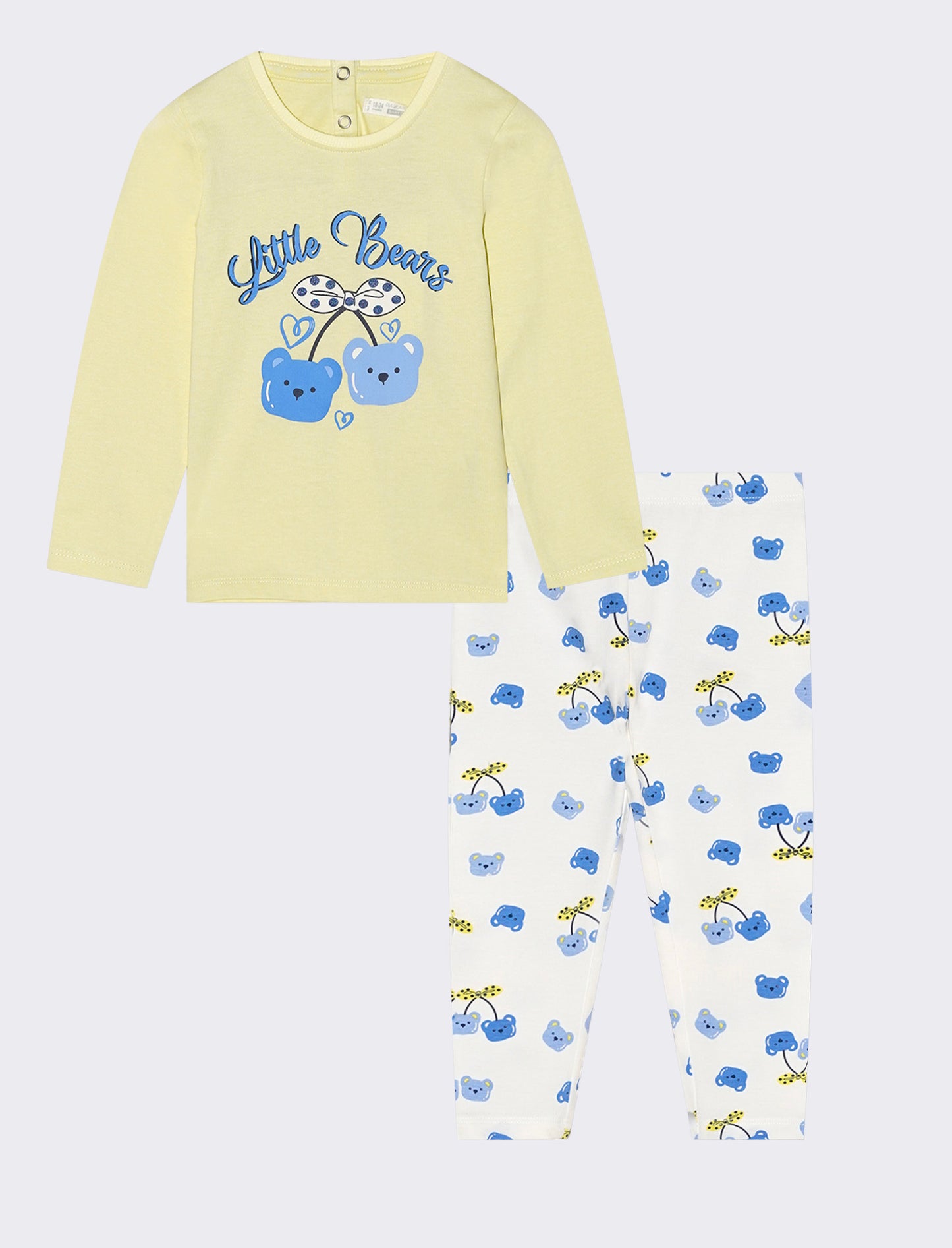 Set t-shirt and leggings with all-over print - Yellow