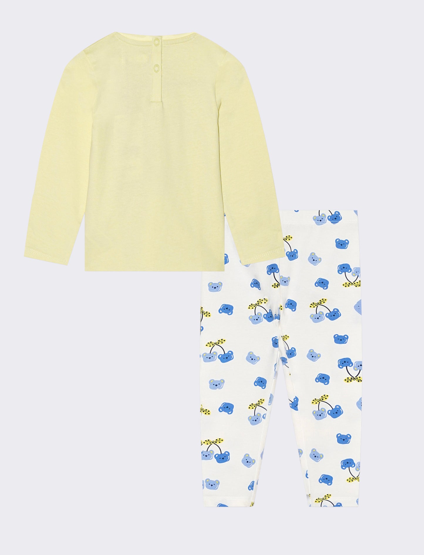 Set t-shirt and leggings with all-over print - Yellow