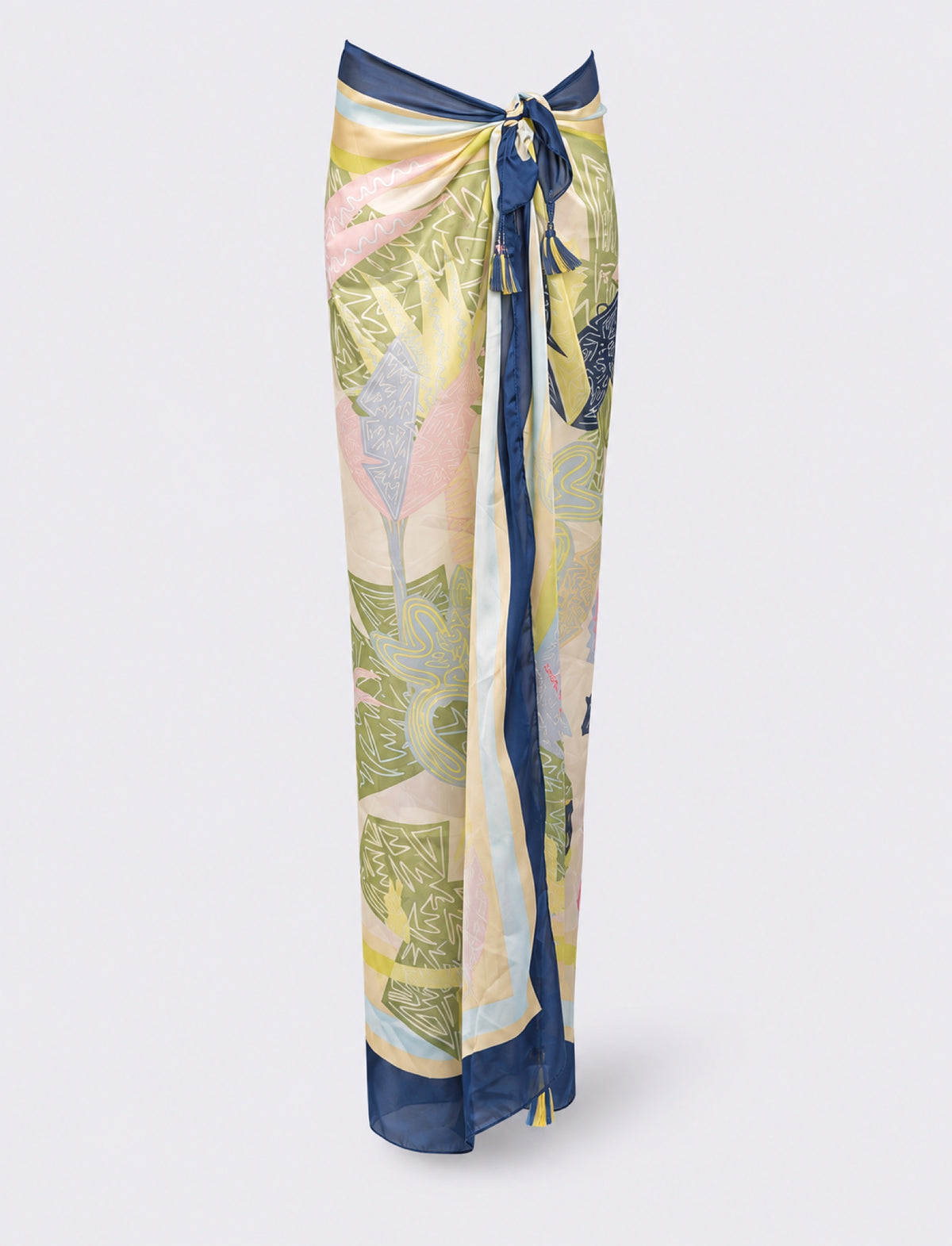 Pareo a fantasia con nappine - Blu