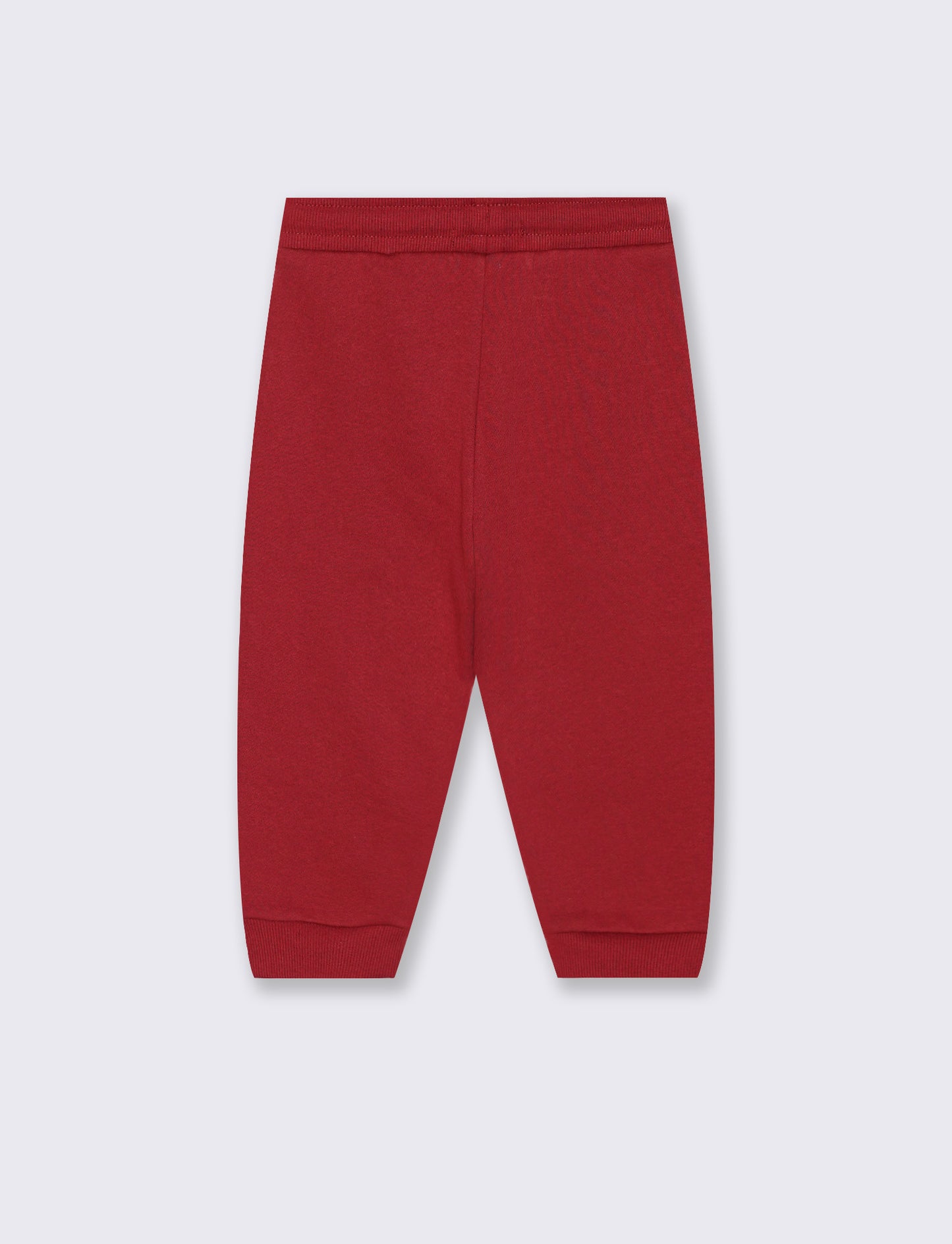 Jogger sportivi con stampa e costina - Rosso india