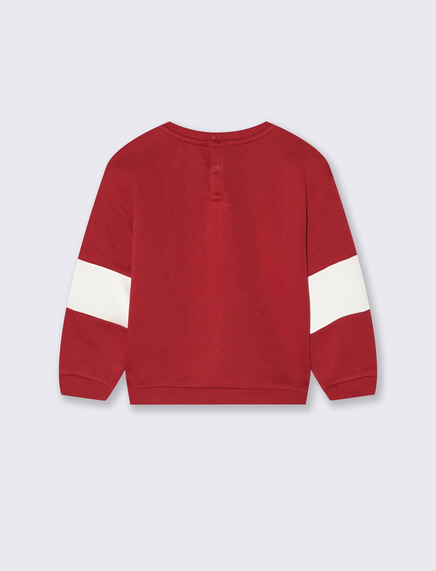 Felpa sportiva con inserti alle maniche - Rosso india
