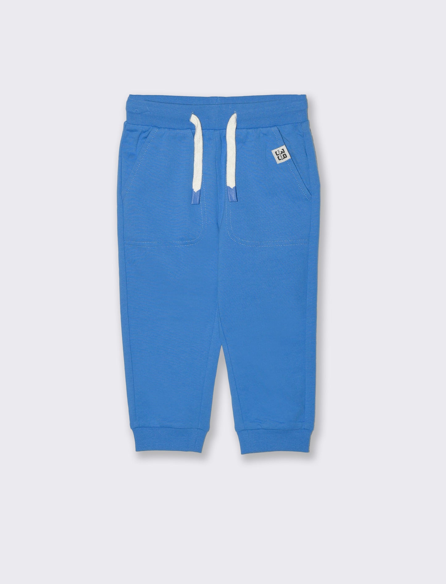 Basic joggers with sports label - Blue