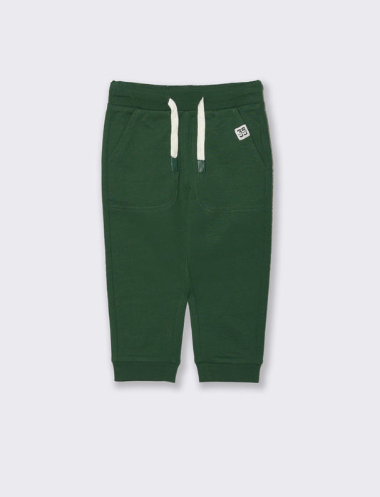 Basic joggers with sports label - Green