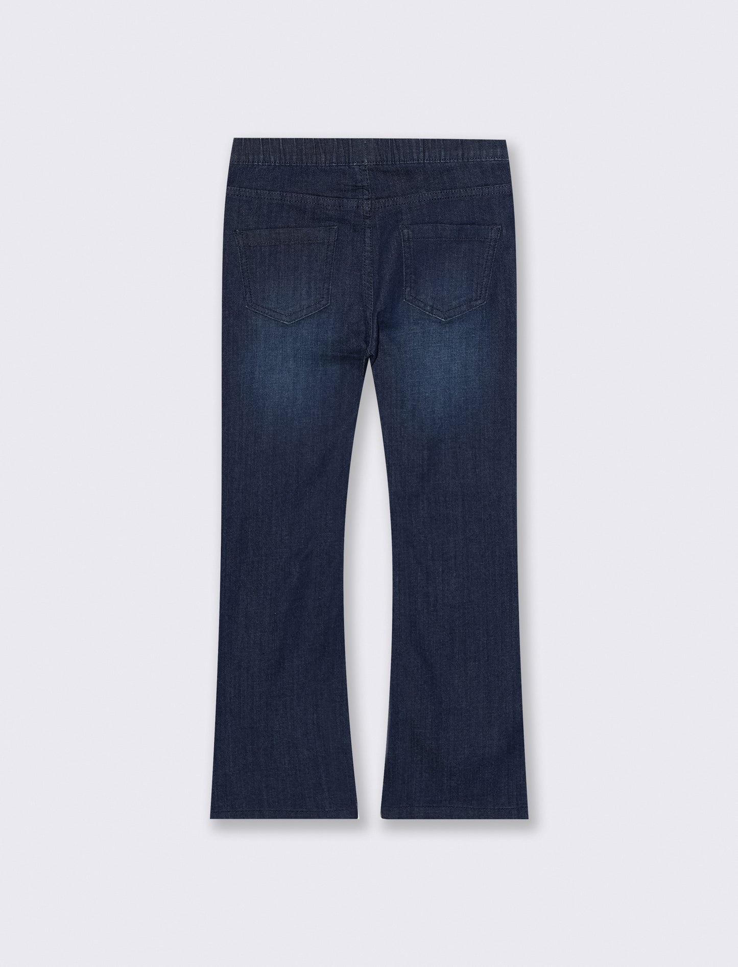 Jeans flare da bambina in denim elastico - Denim