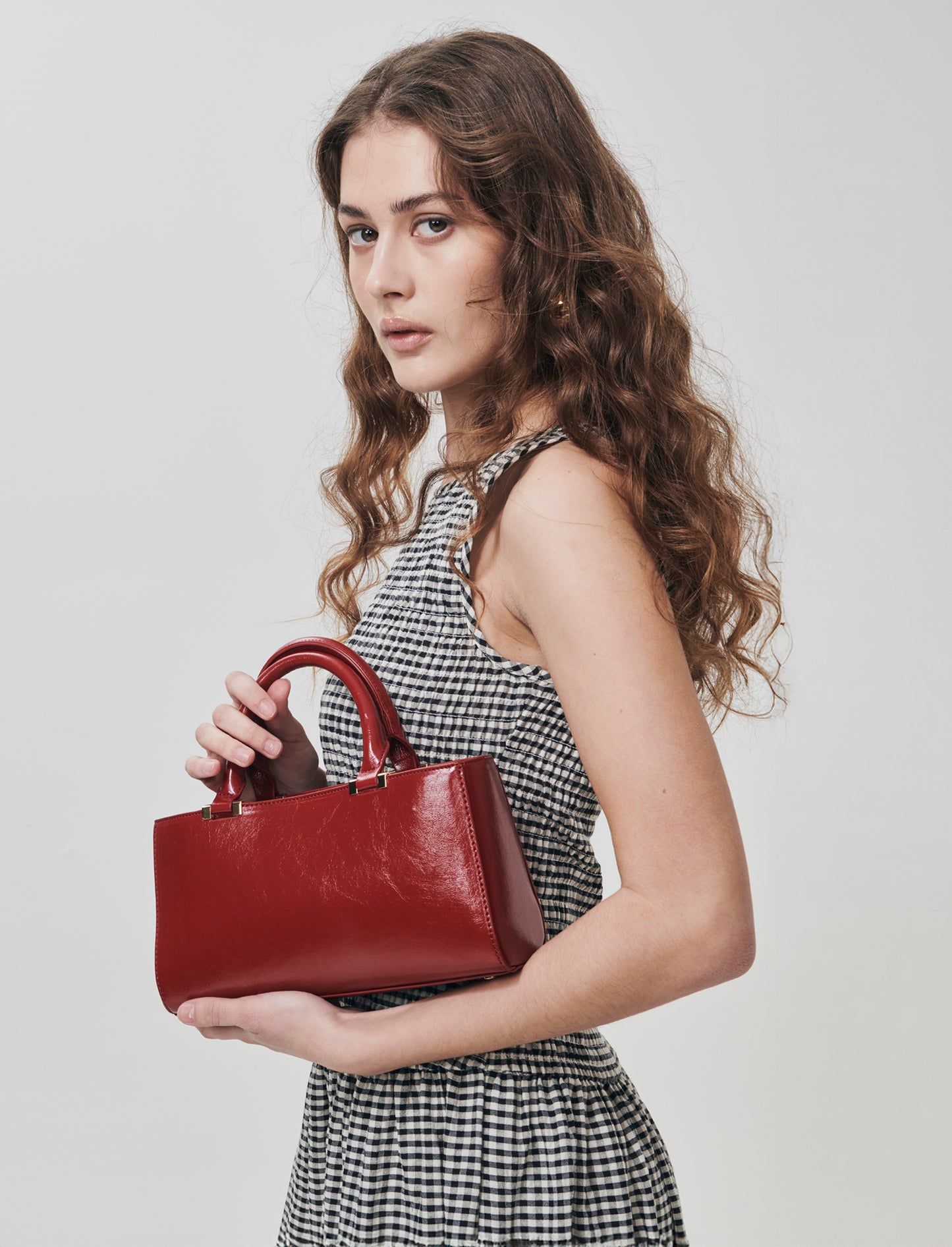 Bauletto rigido rettangolare lucido - Rosso