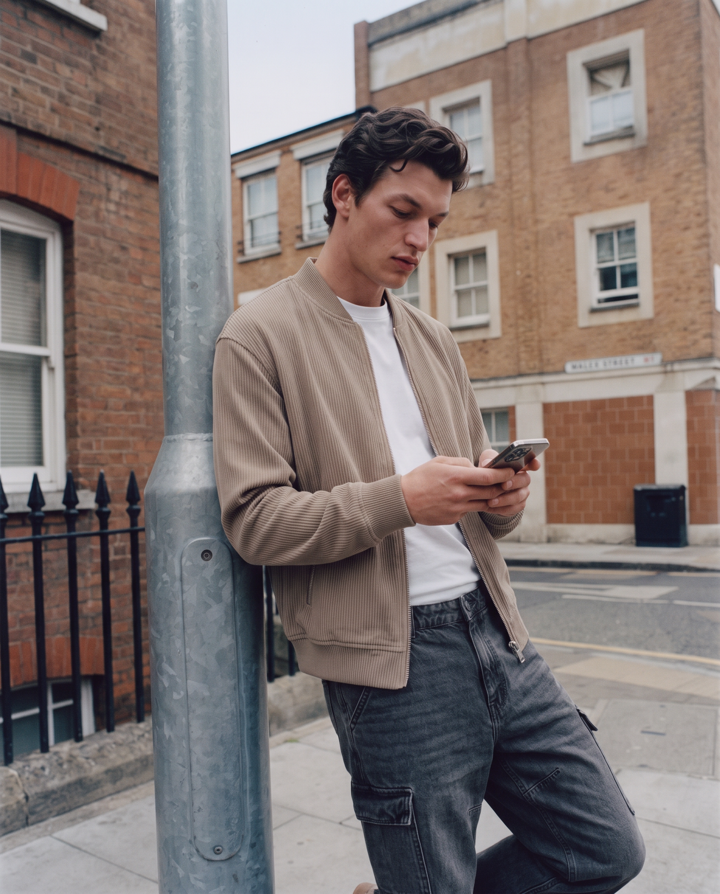 Corduroy bomber jacket - Beige