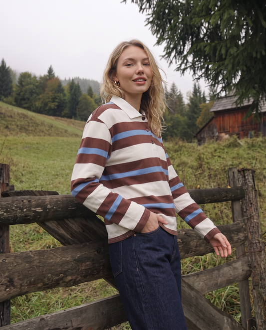 Regular fit long sleeve polo - 