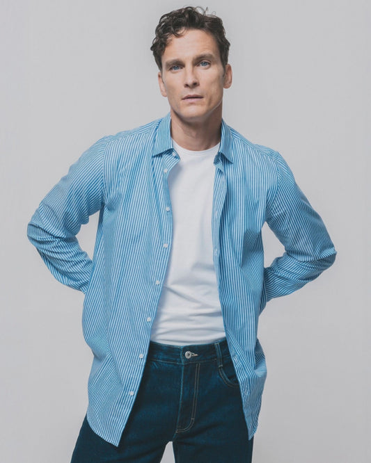 Camicia Regular Fit Easy Iron Unita e Fantasia - Avion